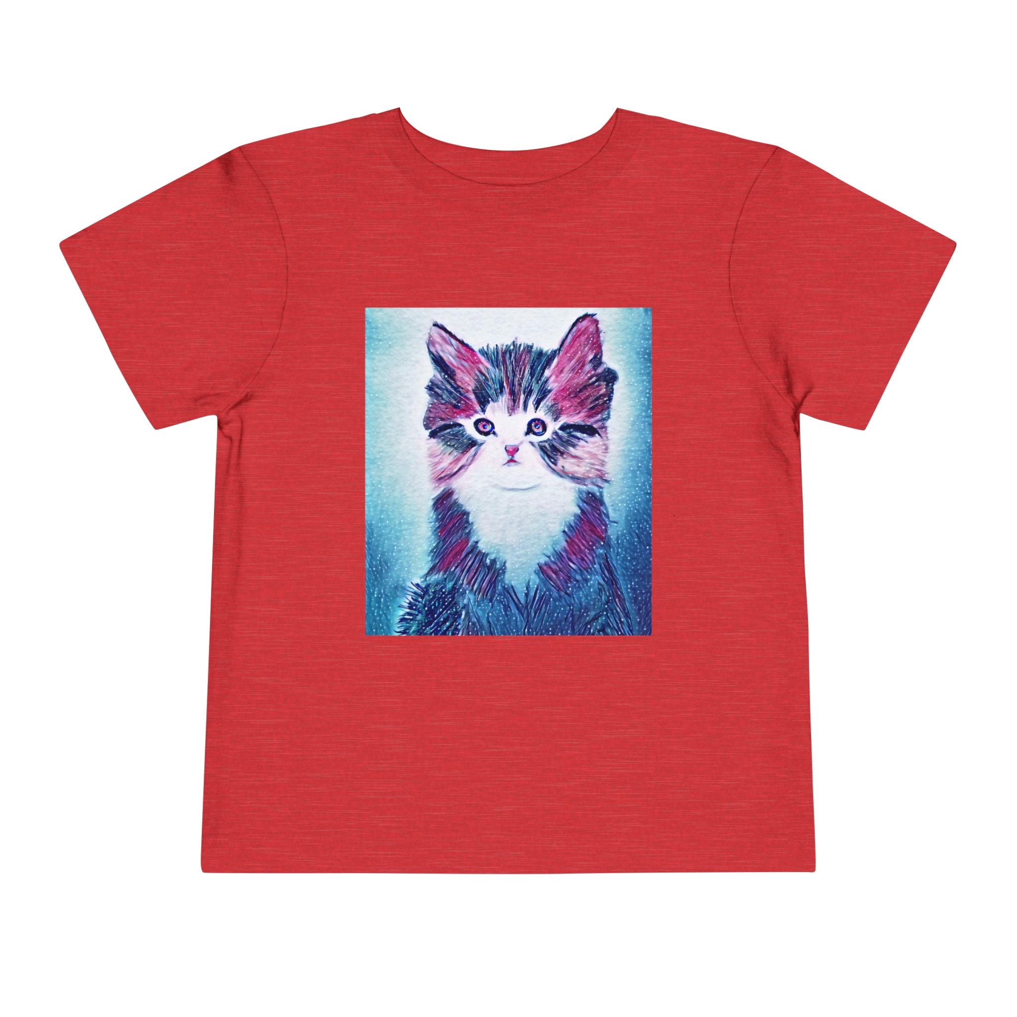 Cute Watercolor Kitten Toddler Tee