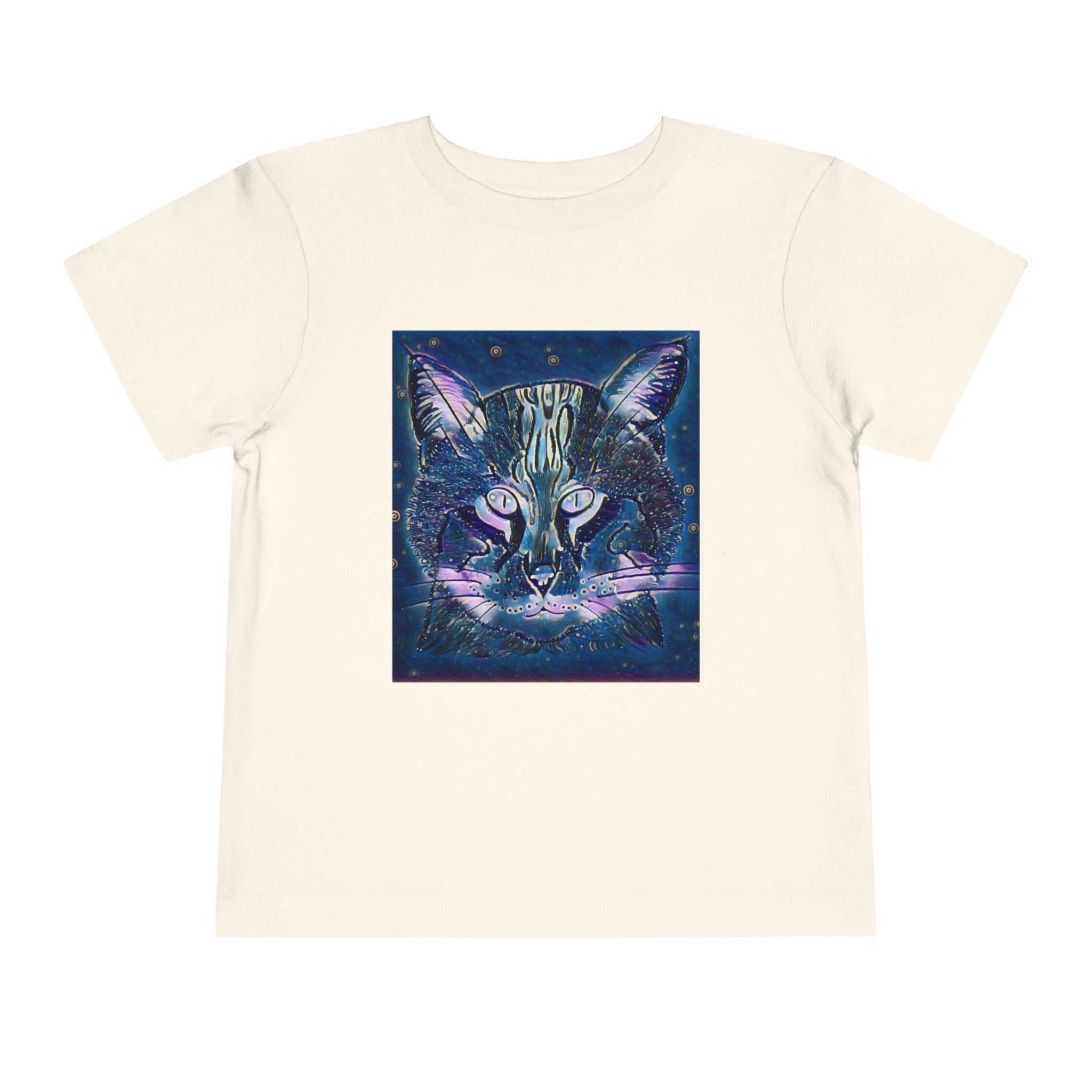 Toddler Tee — Mystical Galaxy Cat Graphic Shirt