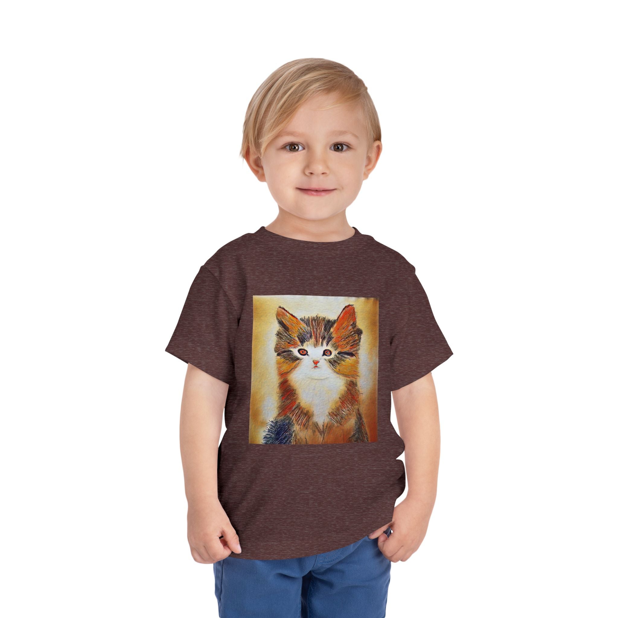 Adorable Watercolor Kitten Toddler Tee