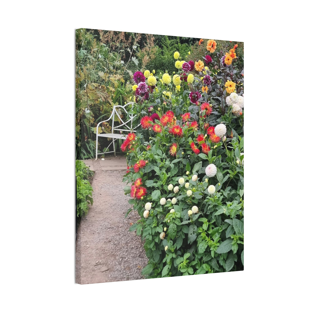 Floral Garden Path Canvas Print — Stretched Wall Art