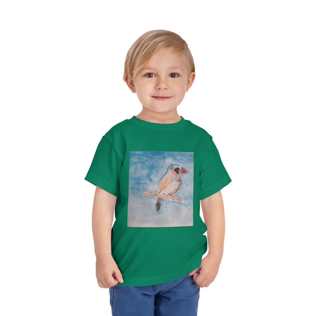 Zebra Finch Watercolor Toddler Tee