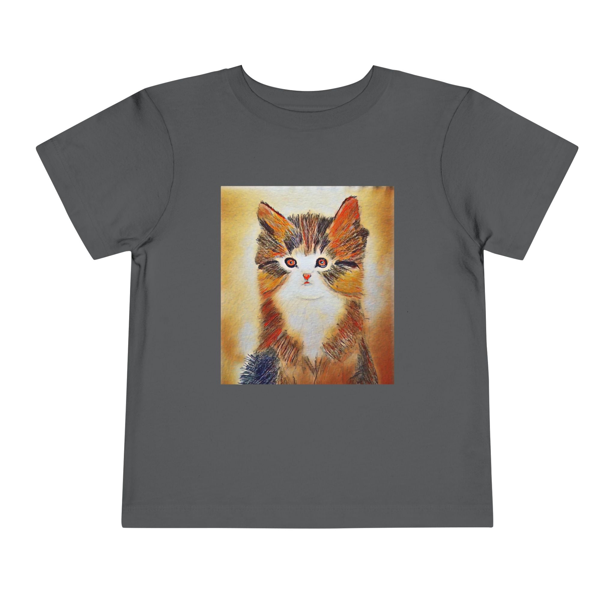 Adorable Watercolor Kitten Toddler Tee
