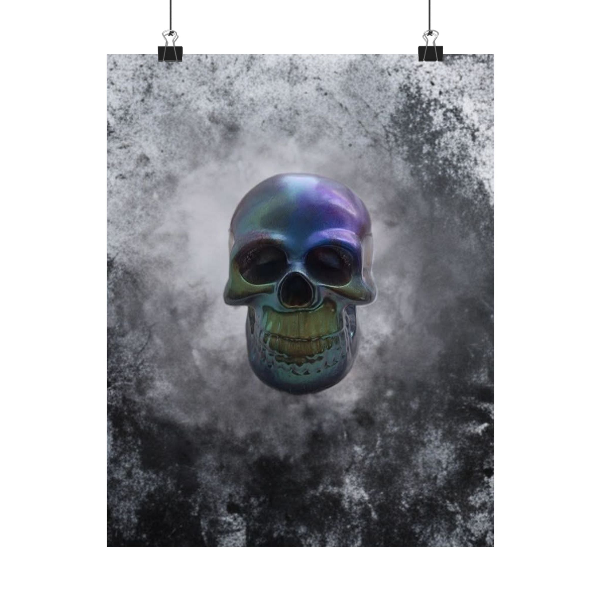 Iridescent Skull Matte Poster — Gothic Home Wall Art (Copy)
