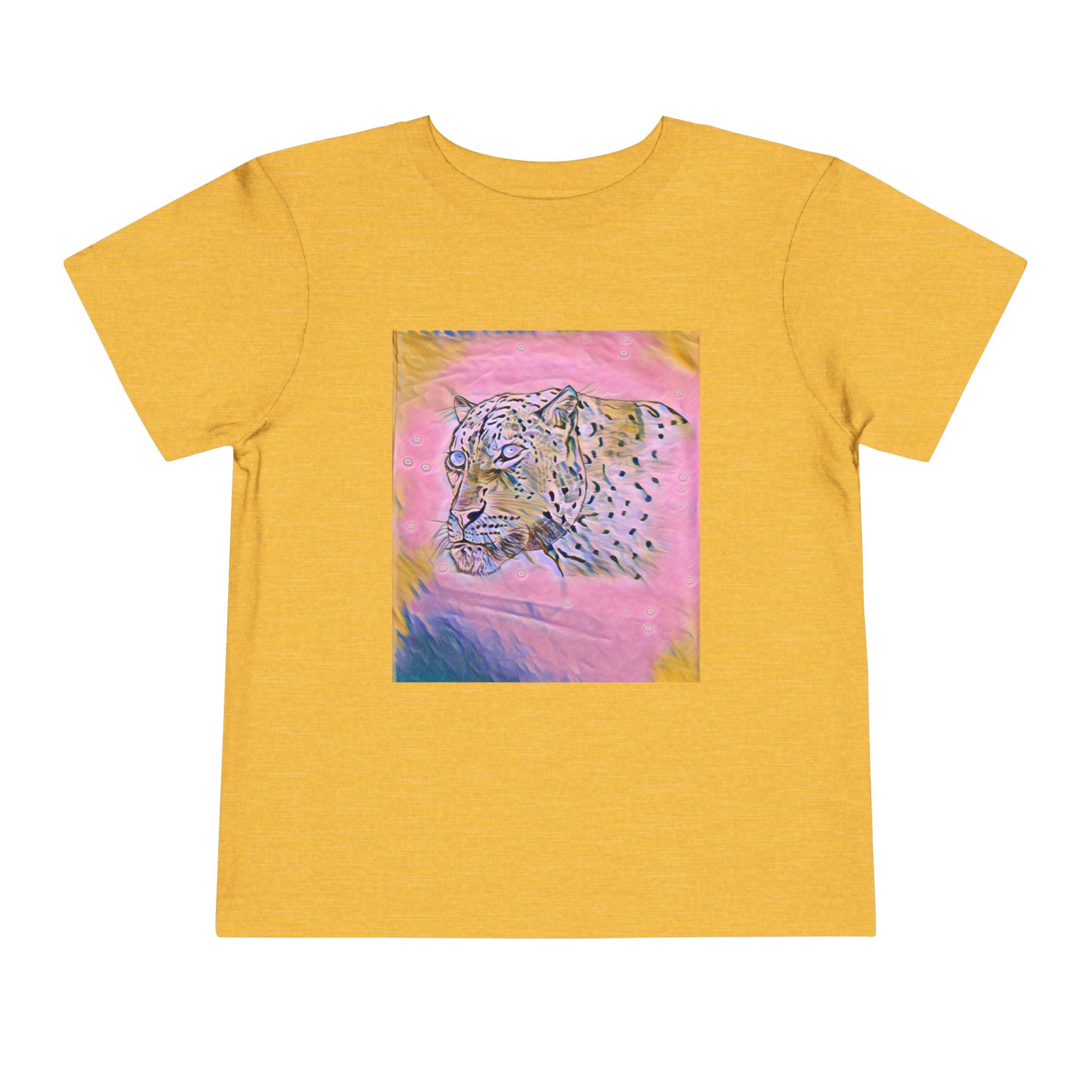 Leopard Portrait in pink Kids T-Shirt