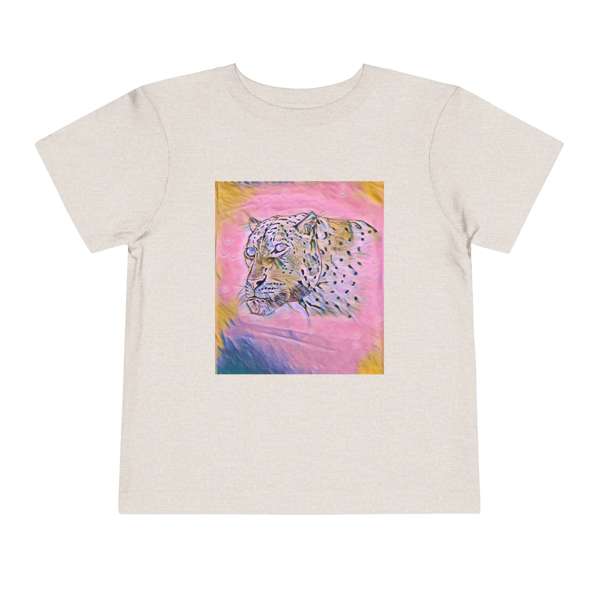 Leopard Portrait in pink Kids T-Shirt