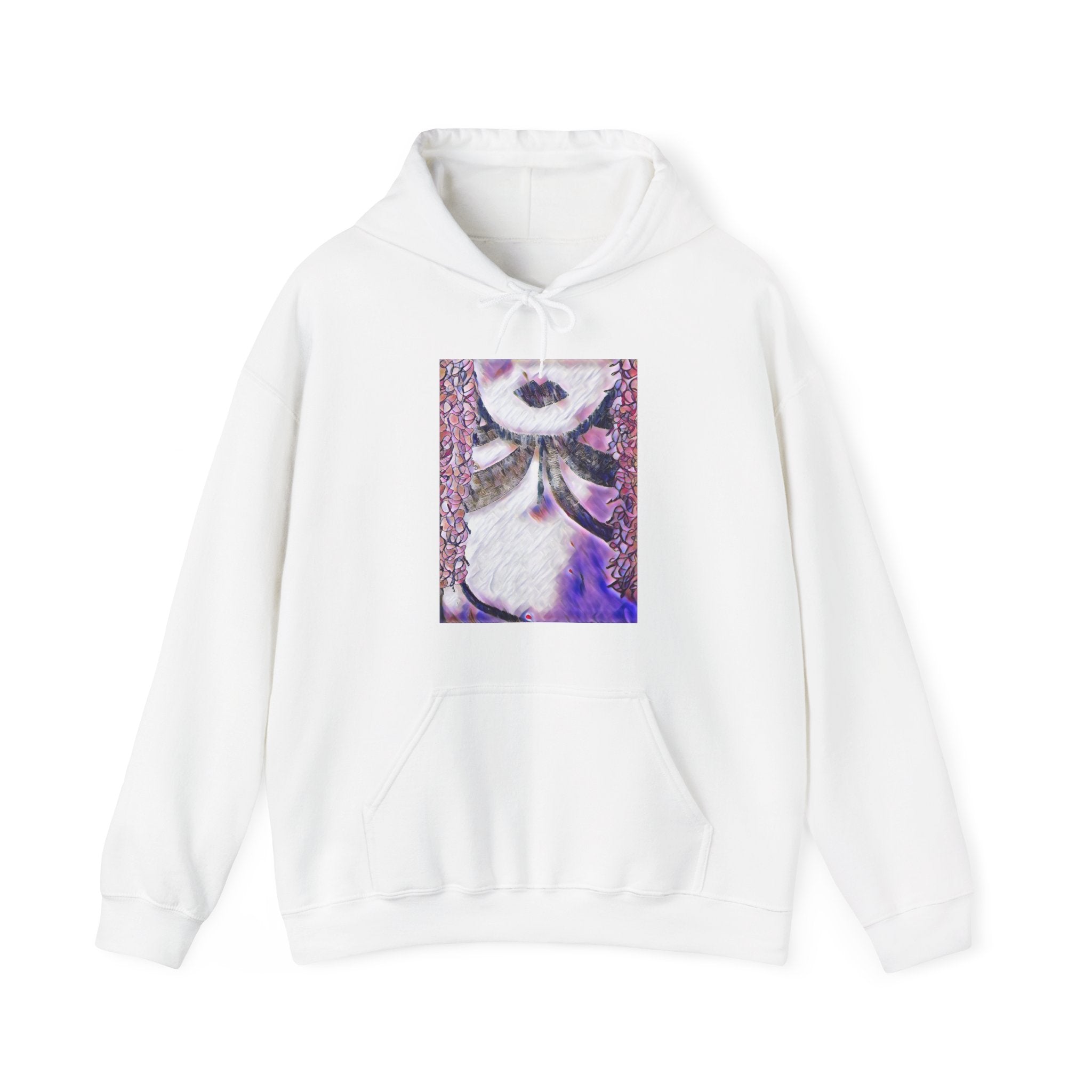 Purple half Lady Portrait Hoodie — Sweatshirt
