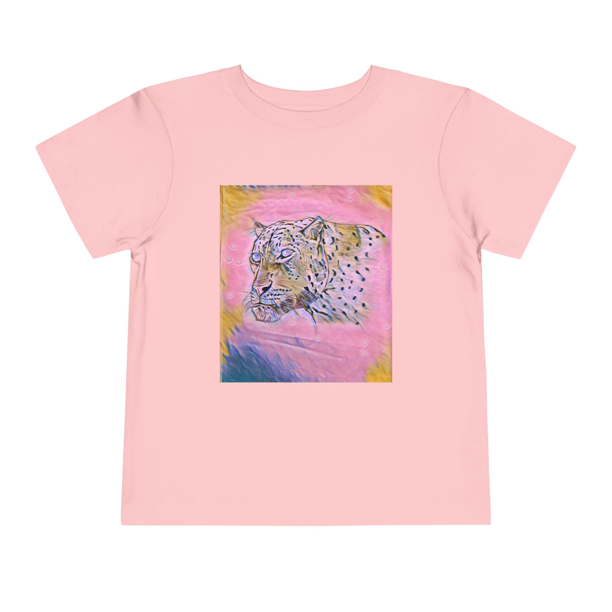 Leopard Portrait in pink Kids T-Shirt