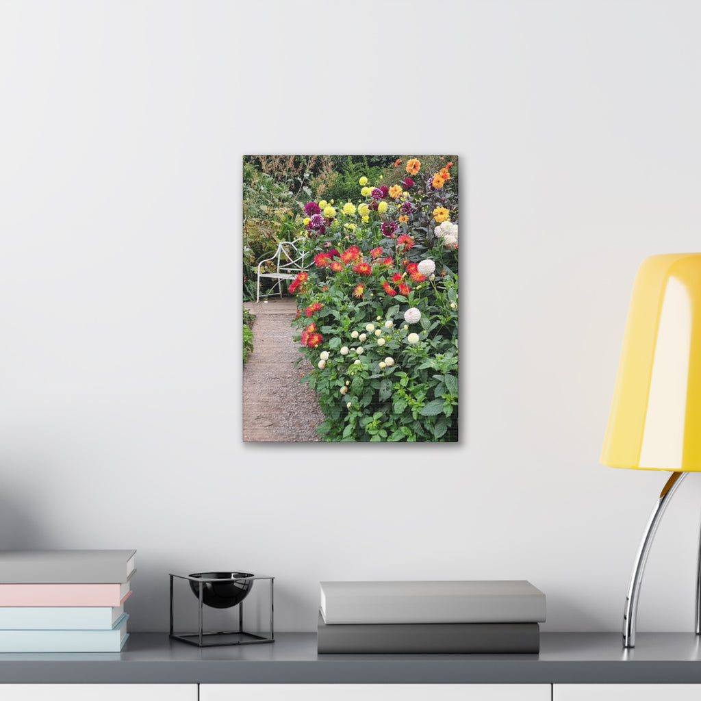 Floral Garden Path Canvas Print — Stretched Wall Art