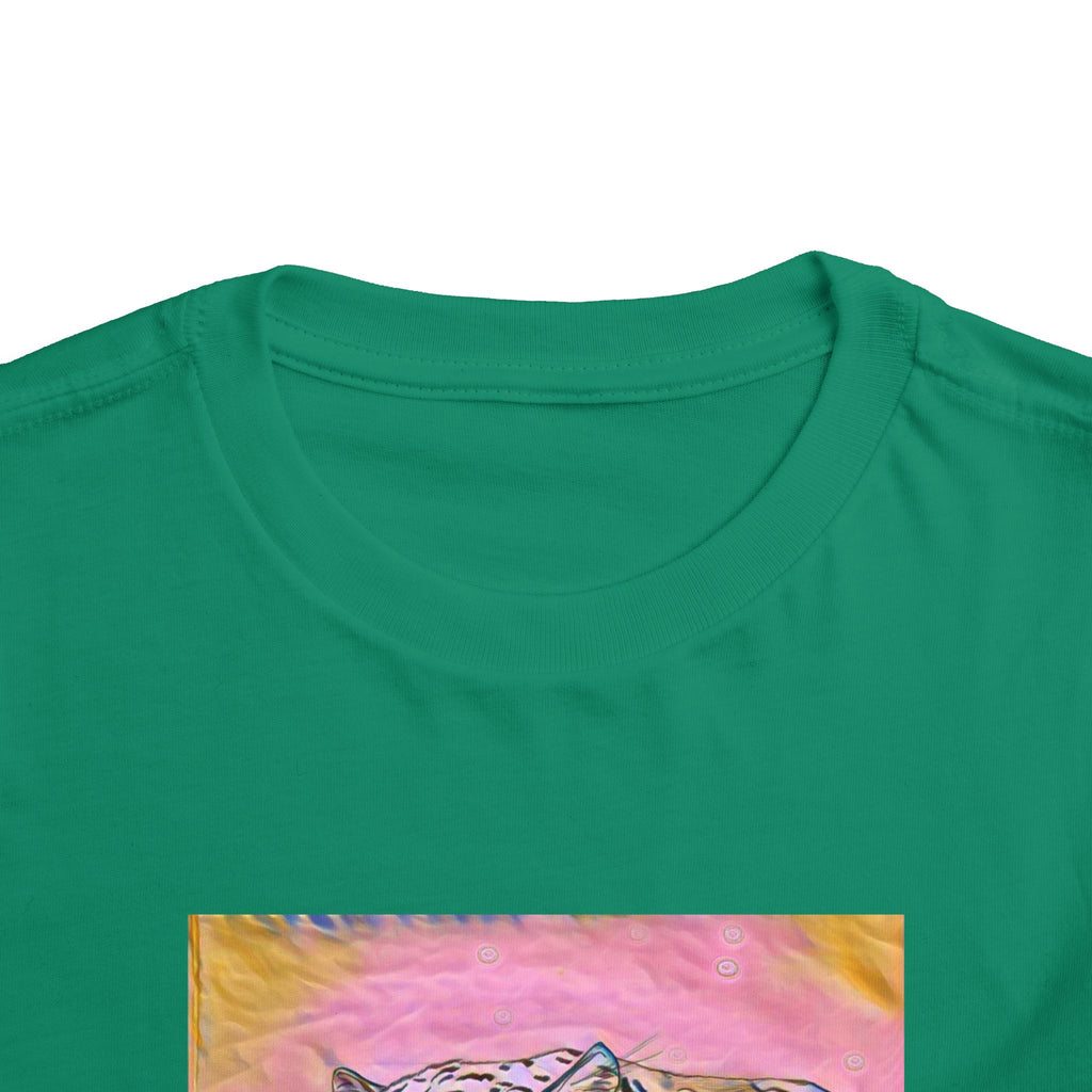 Leopard Portrait in pink Kids T-Shirt