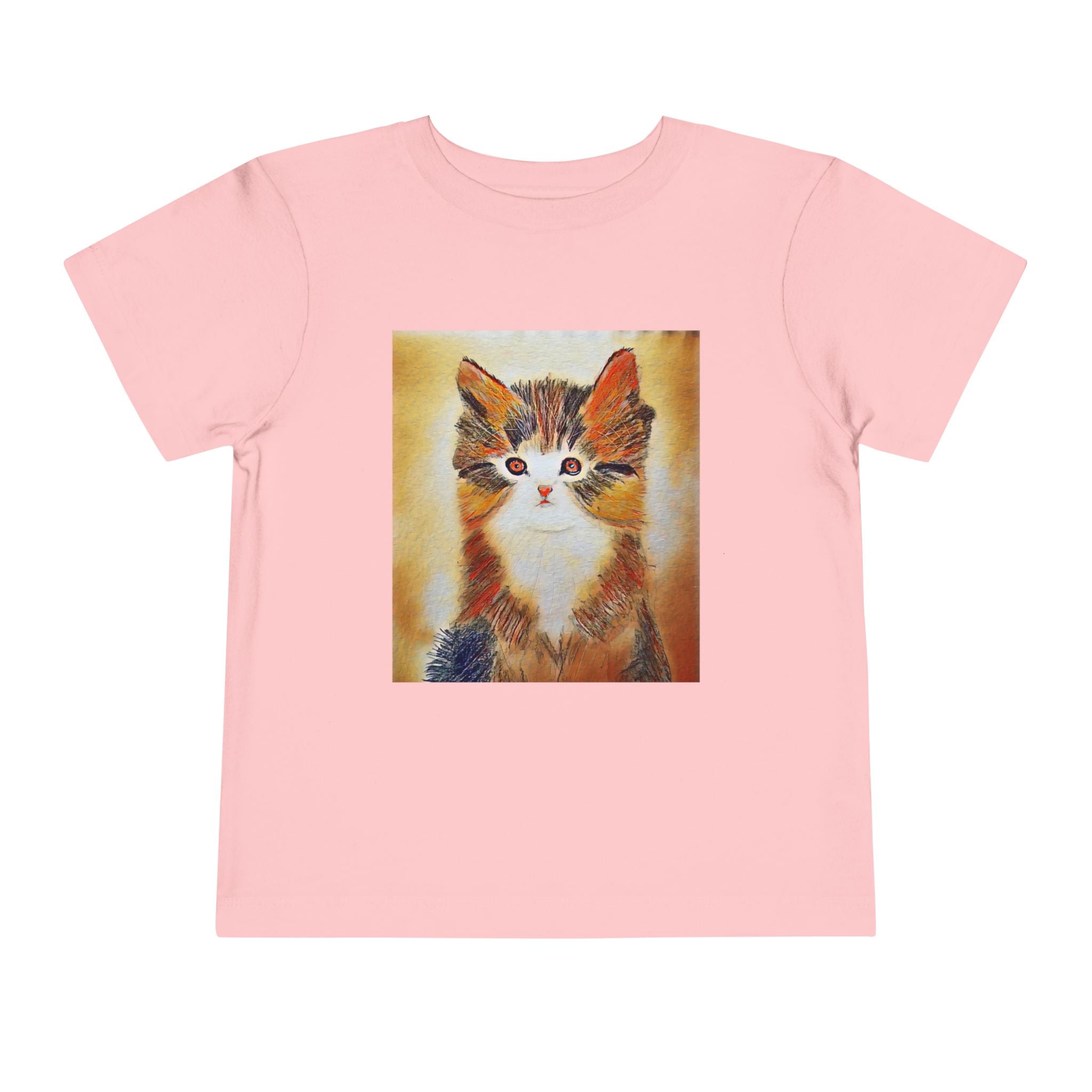 Adorable Watercolor Kitten Toddler Tee