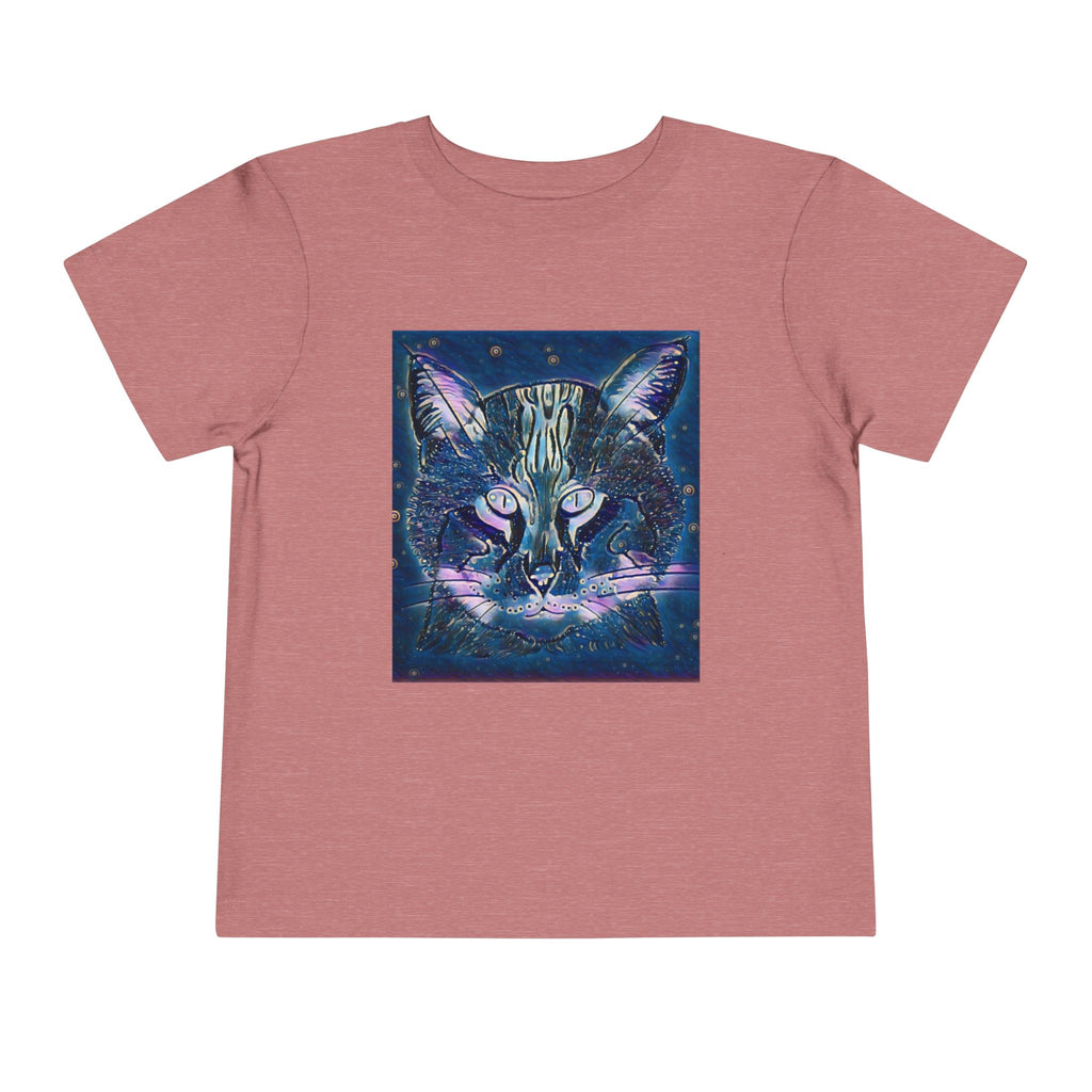 Toddler Tee — Mystical Galaxy Cat Graphic Shirt