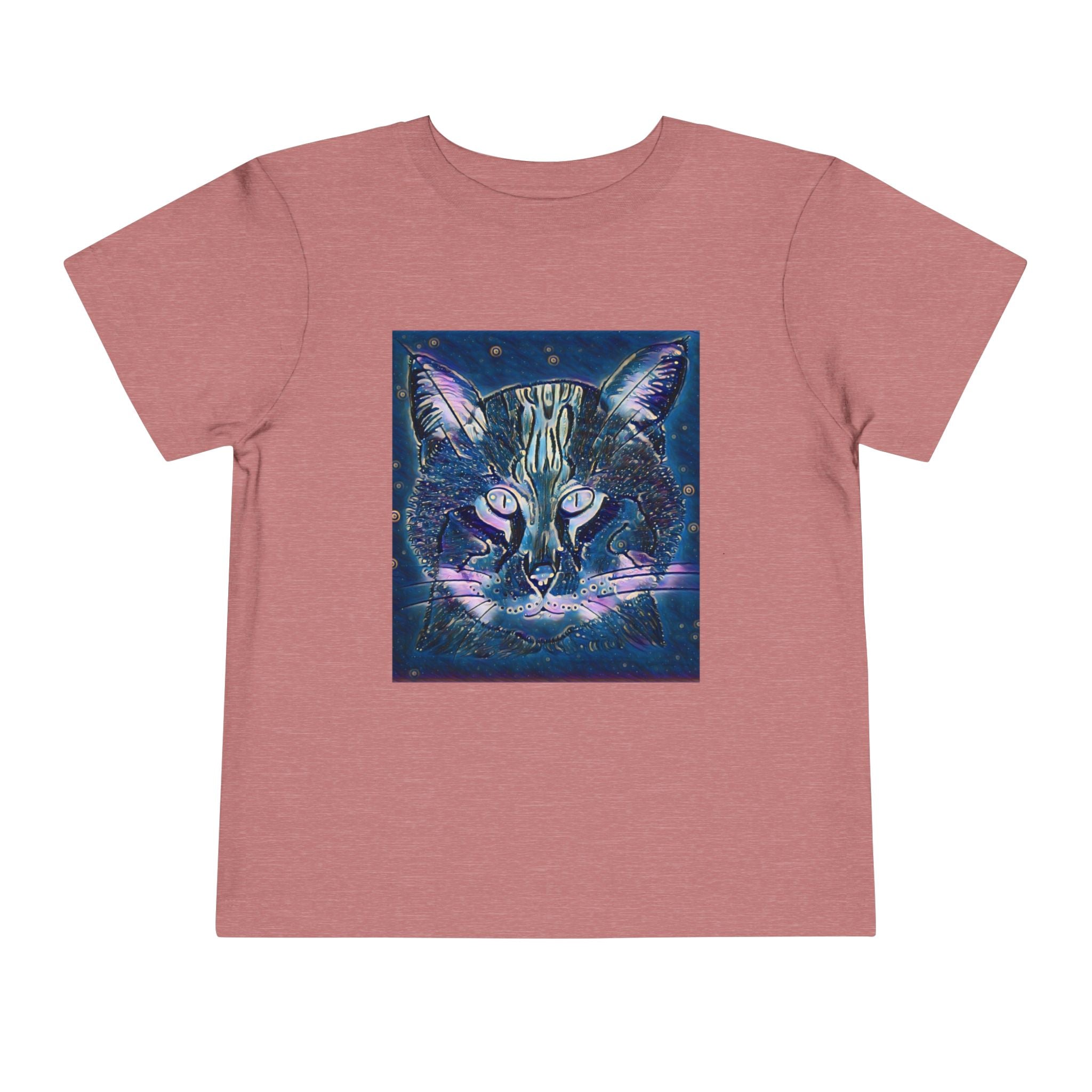 Toddler Tee — Mystical Galaxy Cat Graphic Shirt