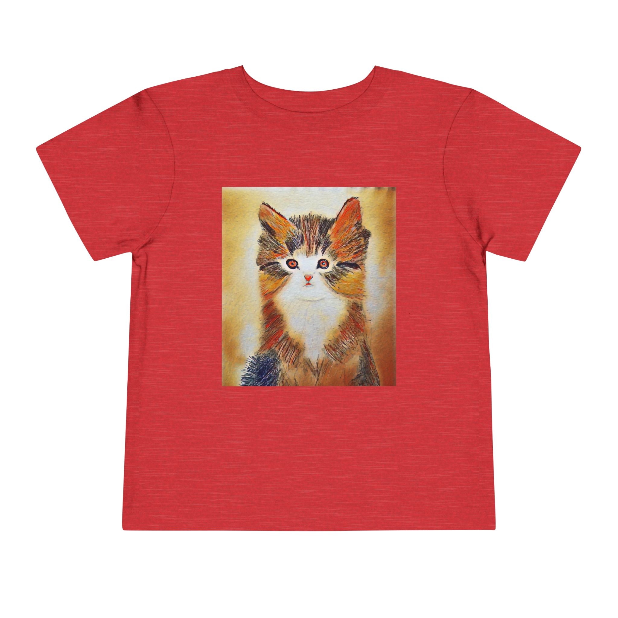 Adorable Watercolor Kitten Toddler Tee
