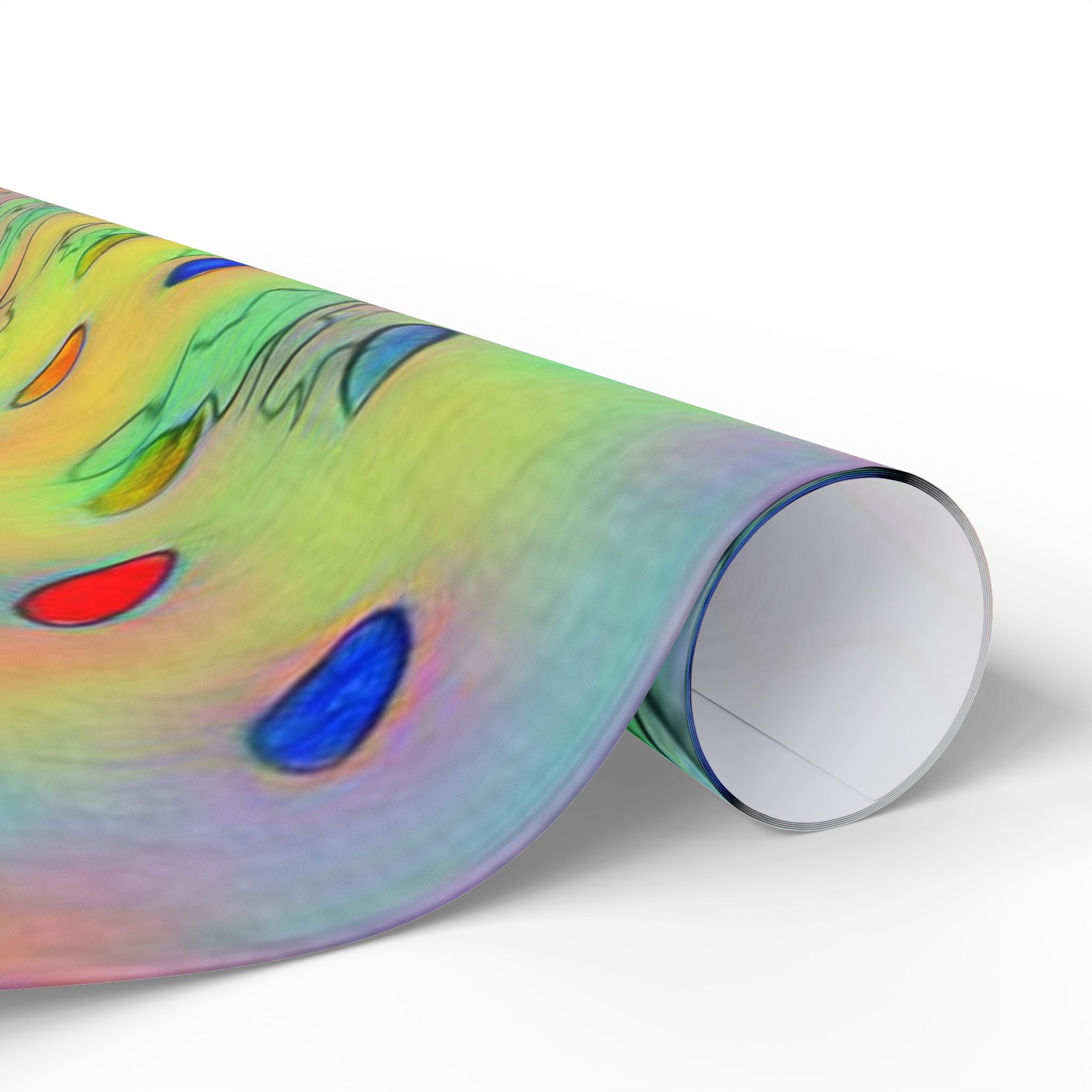 Psychedelic Floral Wrapping Paper – Rainbow Abstract Gift Wrap
