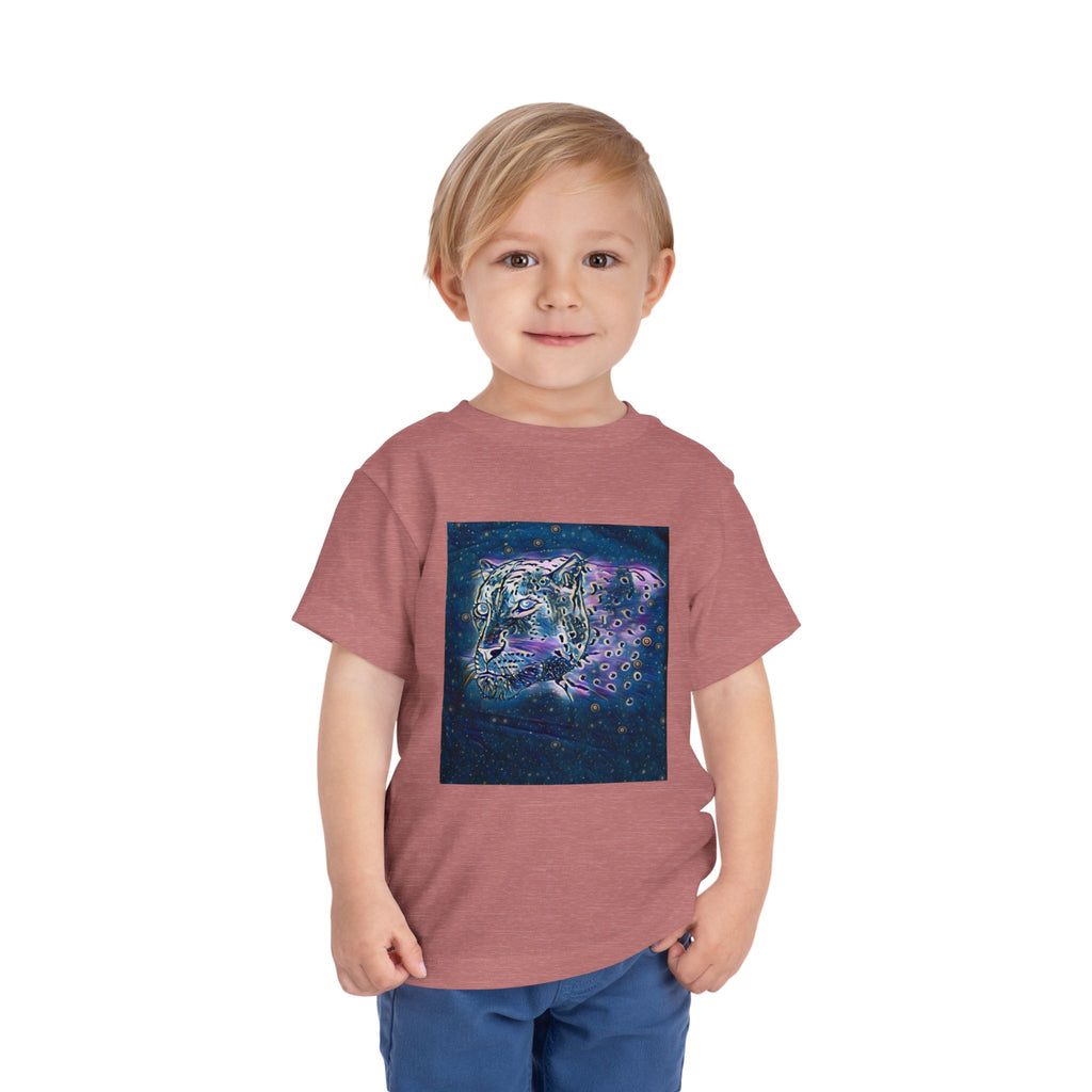 Galaxy Leopard Toddler Tee — Cosmic Animal Print Kids Shirt