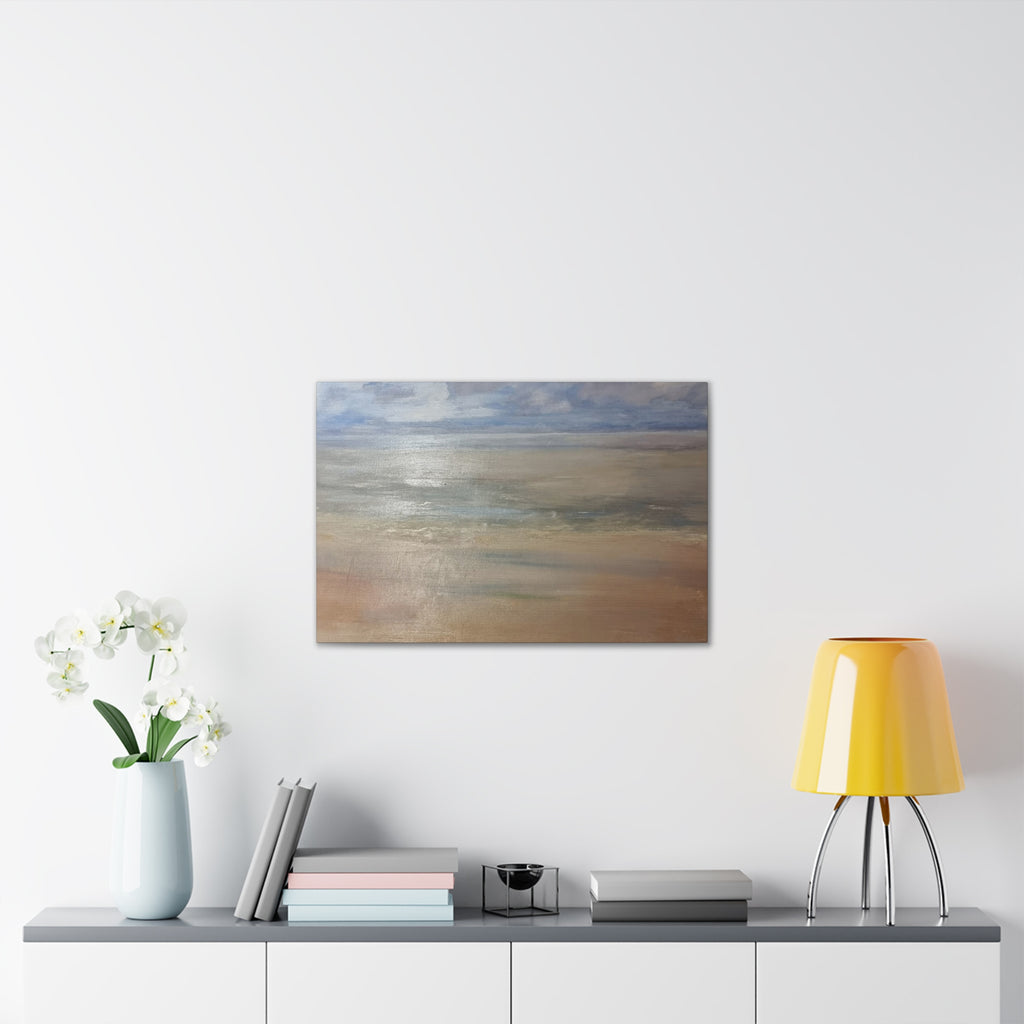Coastal Serenity Canvas Print | Soft Seascape Wall Art | Beach Home Décor