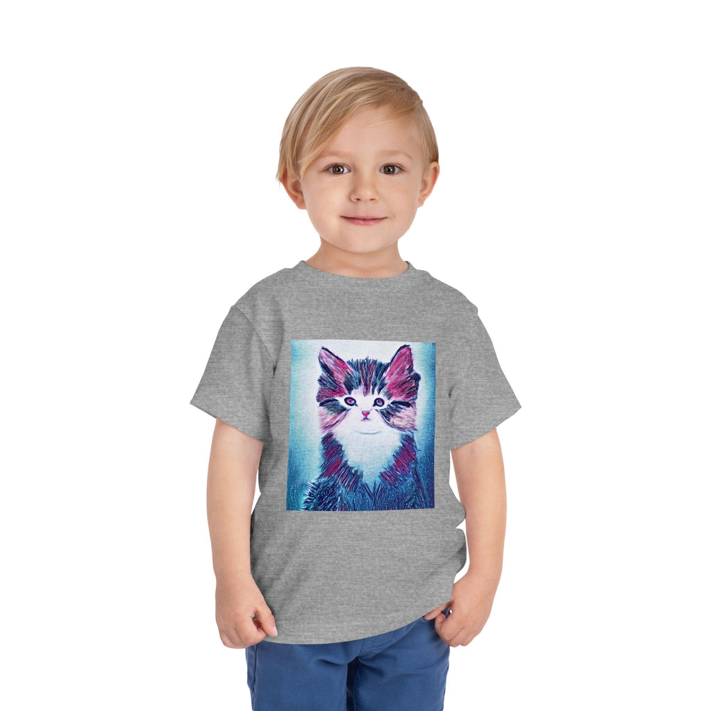 Cute Watercolor Kitten Toddler Tee