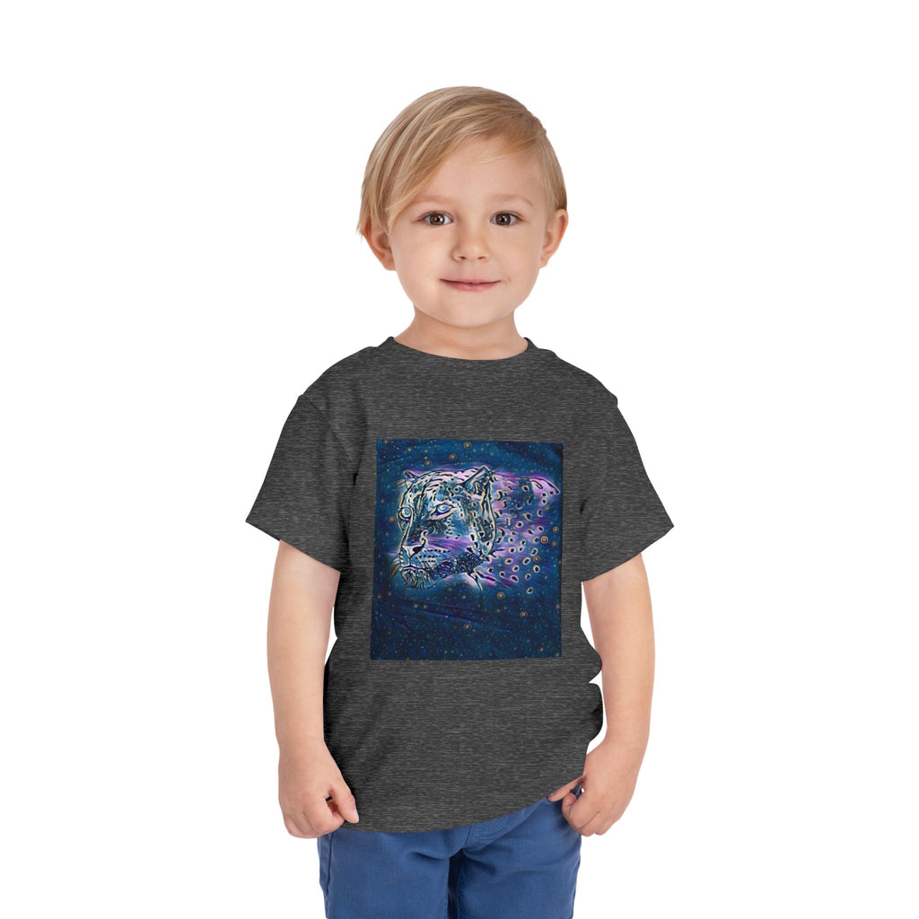 Galaxy Leopard Toddler Tee — Cosmic Animal Print Kids Shirt