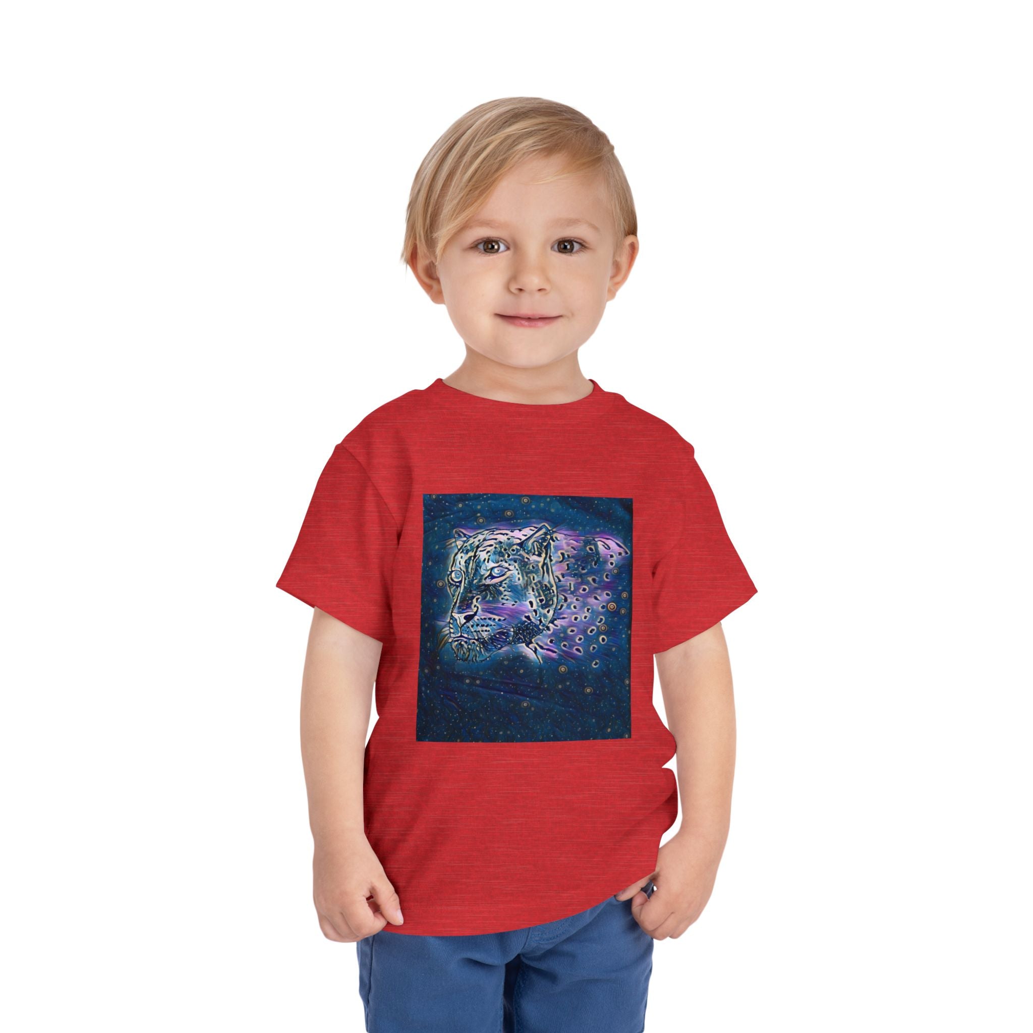 Galaxy Leopard Toddler Tee — Cosmic Animal Print Kids Shirt