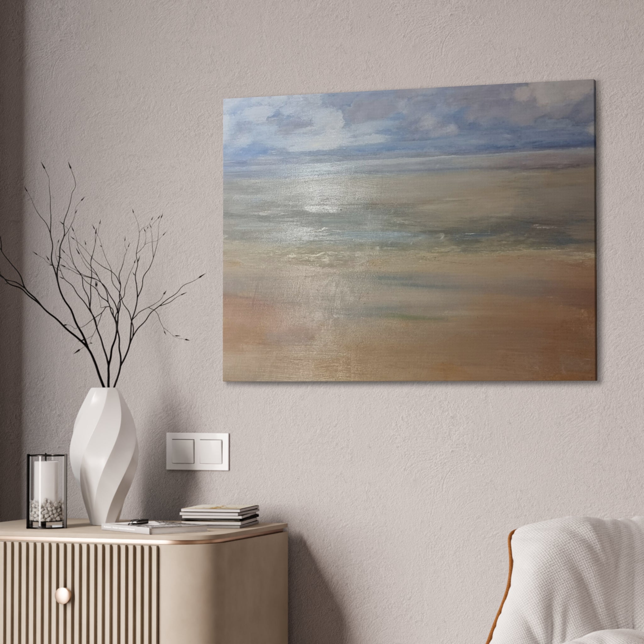 Coastal Serenity Canvas Print | Soft Seascape Wall Art | Beach Home Décor