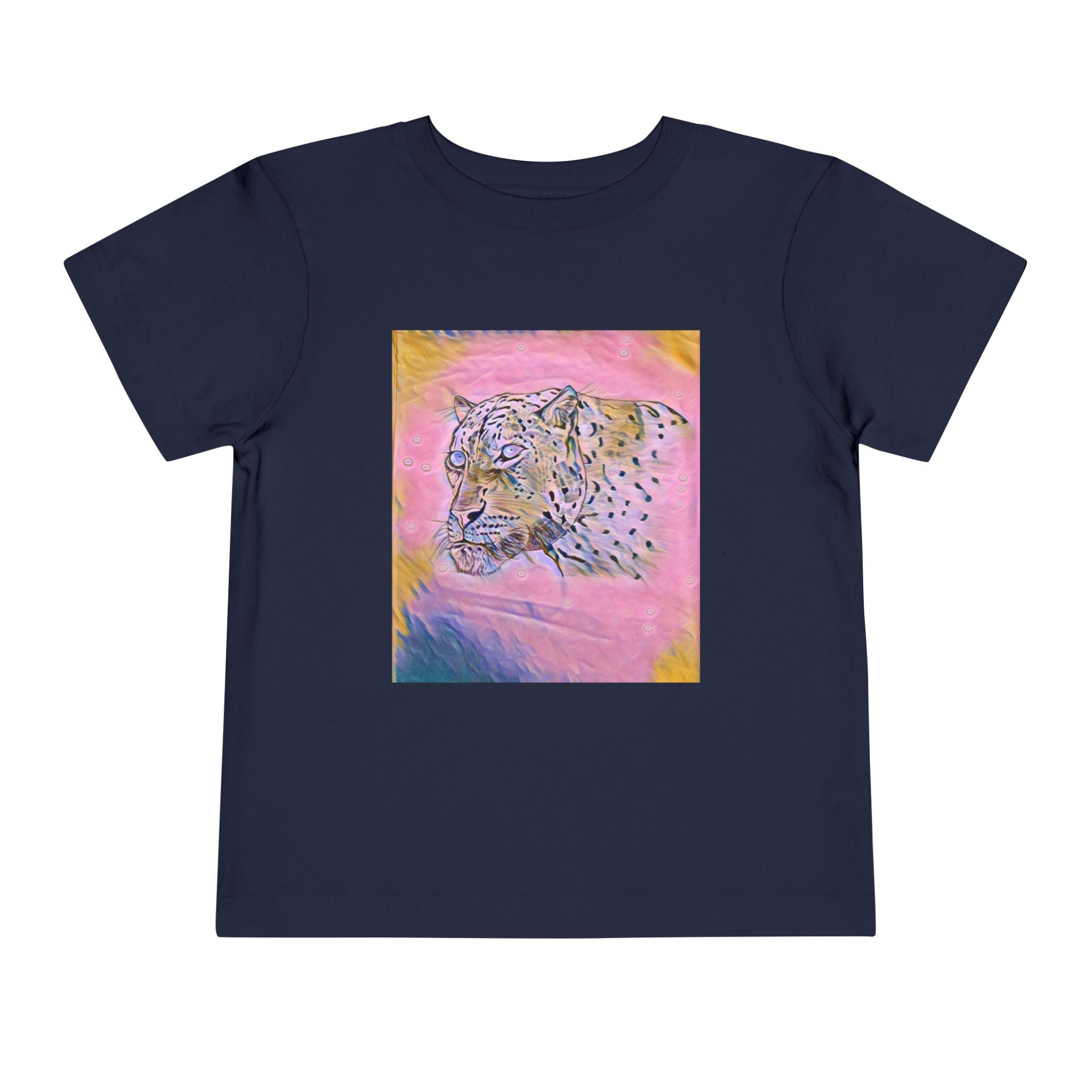 Leopard Portrait in pink Kids T-Shirt