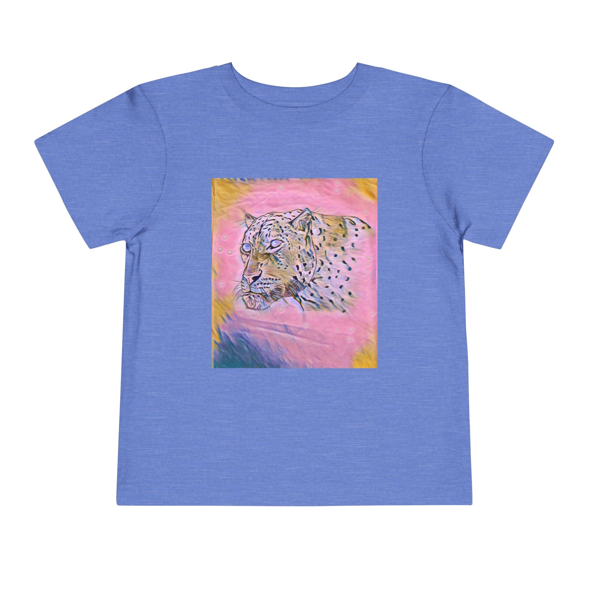 Leopard Portrait in pink Kids T-Shirt