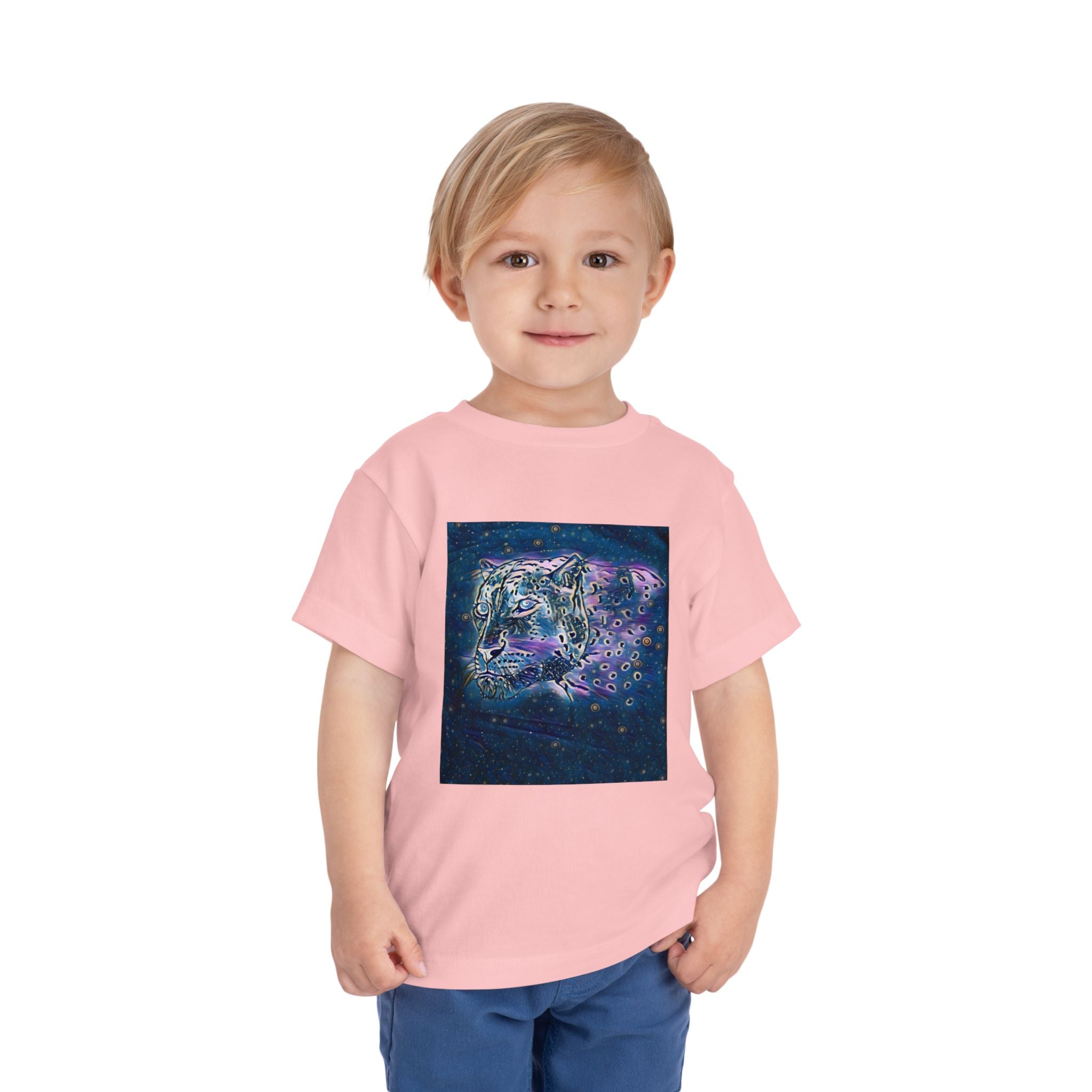 Galaxy Leopard Toddler Tee — Cosmic Animal Print Kids Shirt
