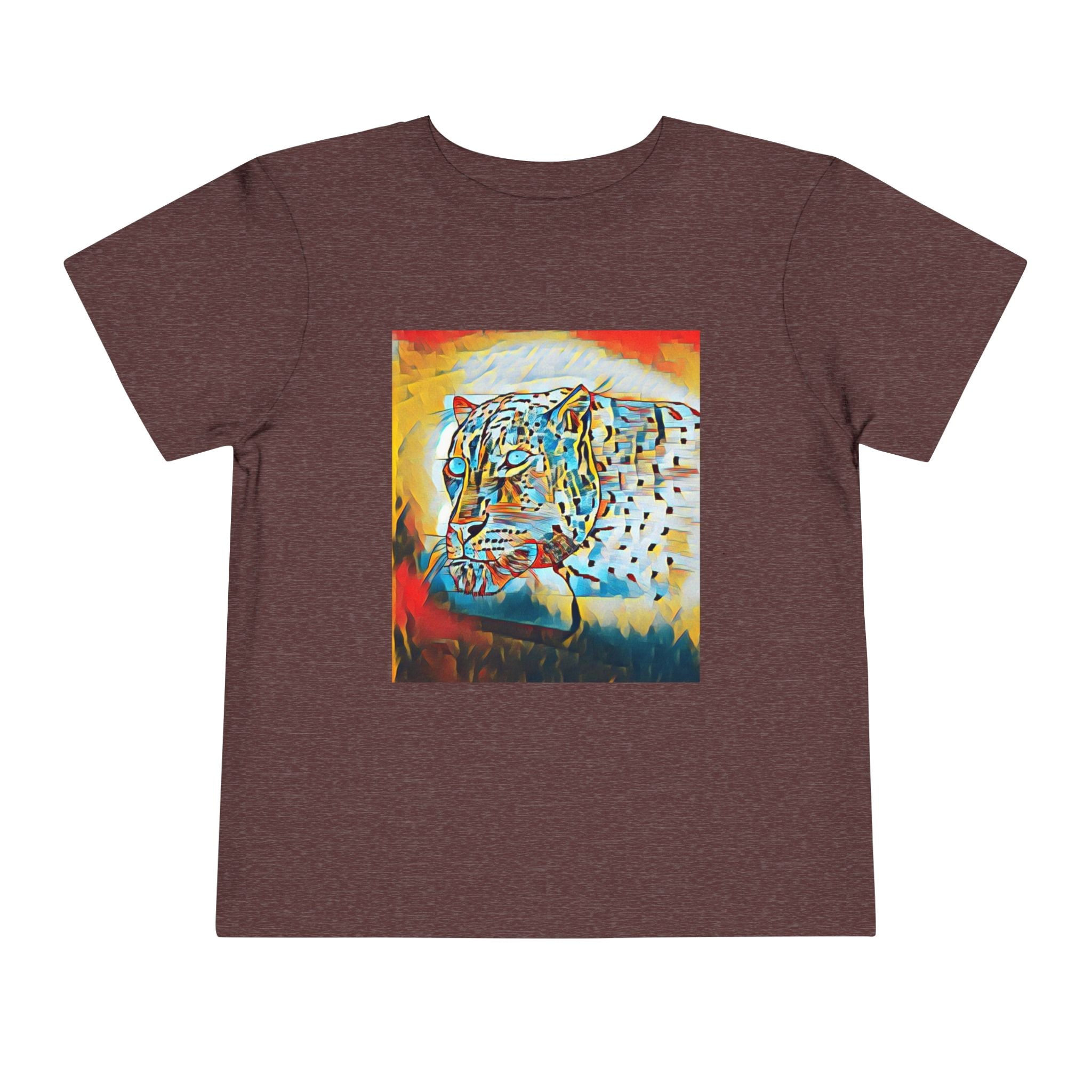 Abstract Leopard Toddler Tee — Colorful Wildlife Art Shirt