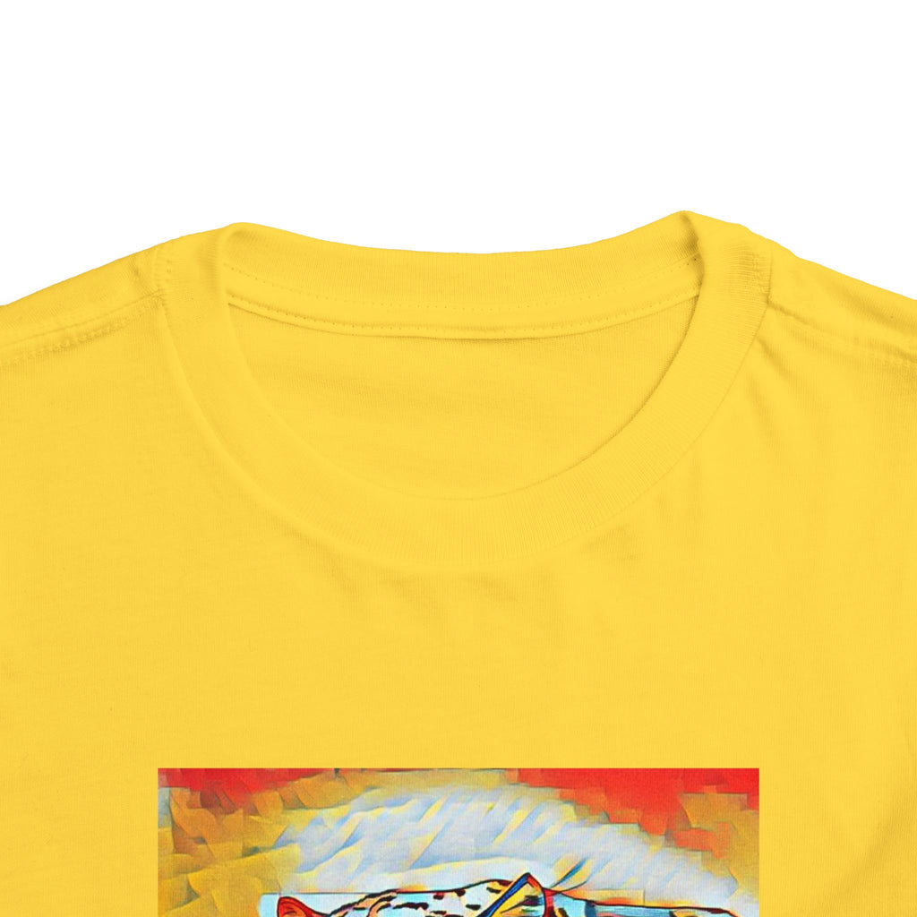 Abstract Leopard Toddler Tee — Colorful Wildlife Art Shirt