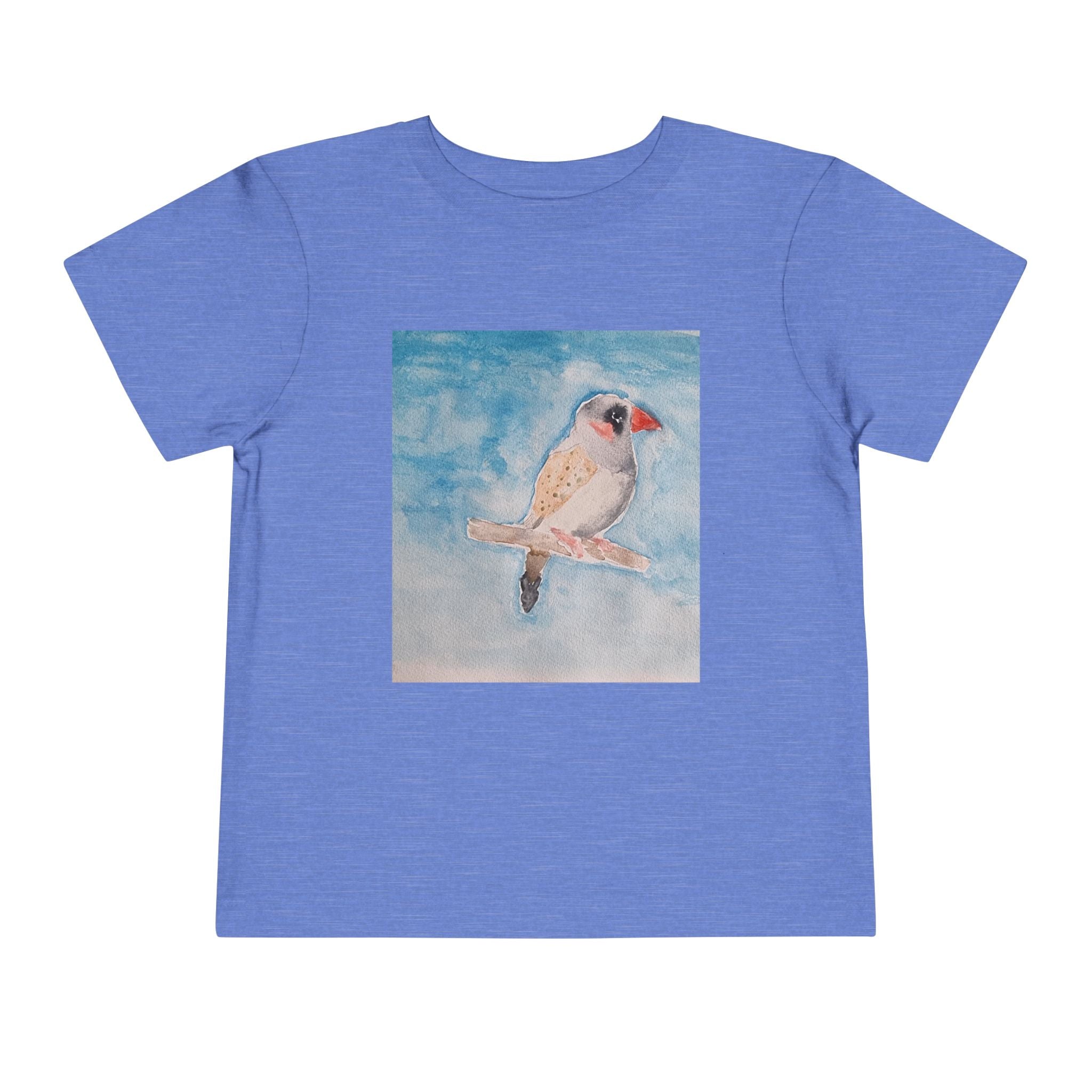 Zebra Finch Watercolor Toddler Tee