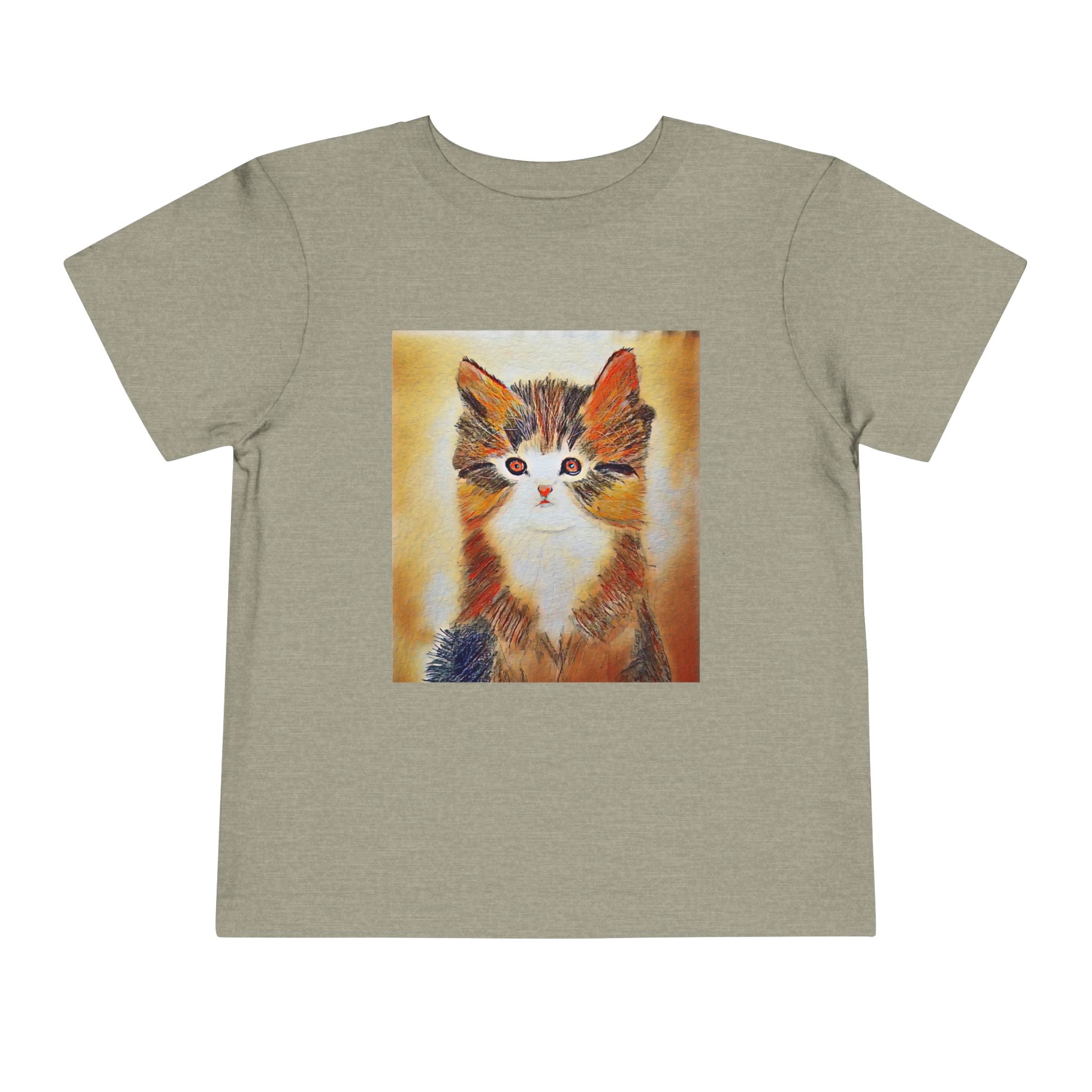 Adorable Watercolor Kitten Toddler Tee