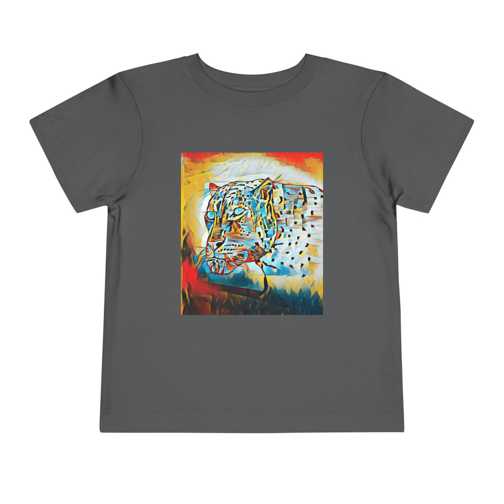 Abstract Leopard Toddler Tee — Colorful Wildlife Art Shirt