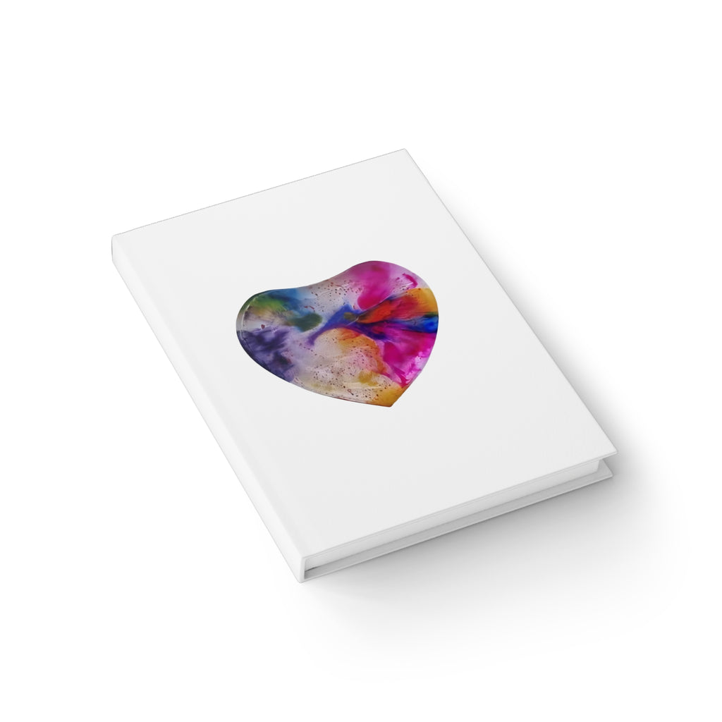 Watercolor Heart Journal | Blank Notebook, Colorful Abstract Hearts