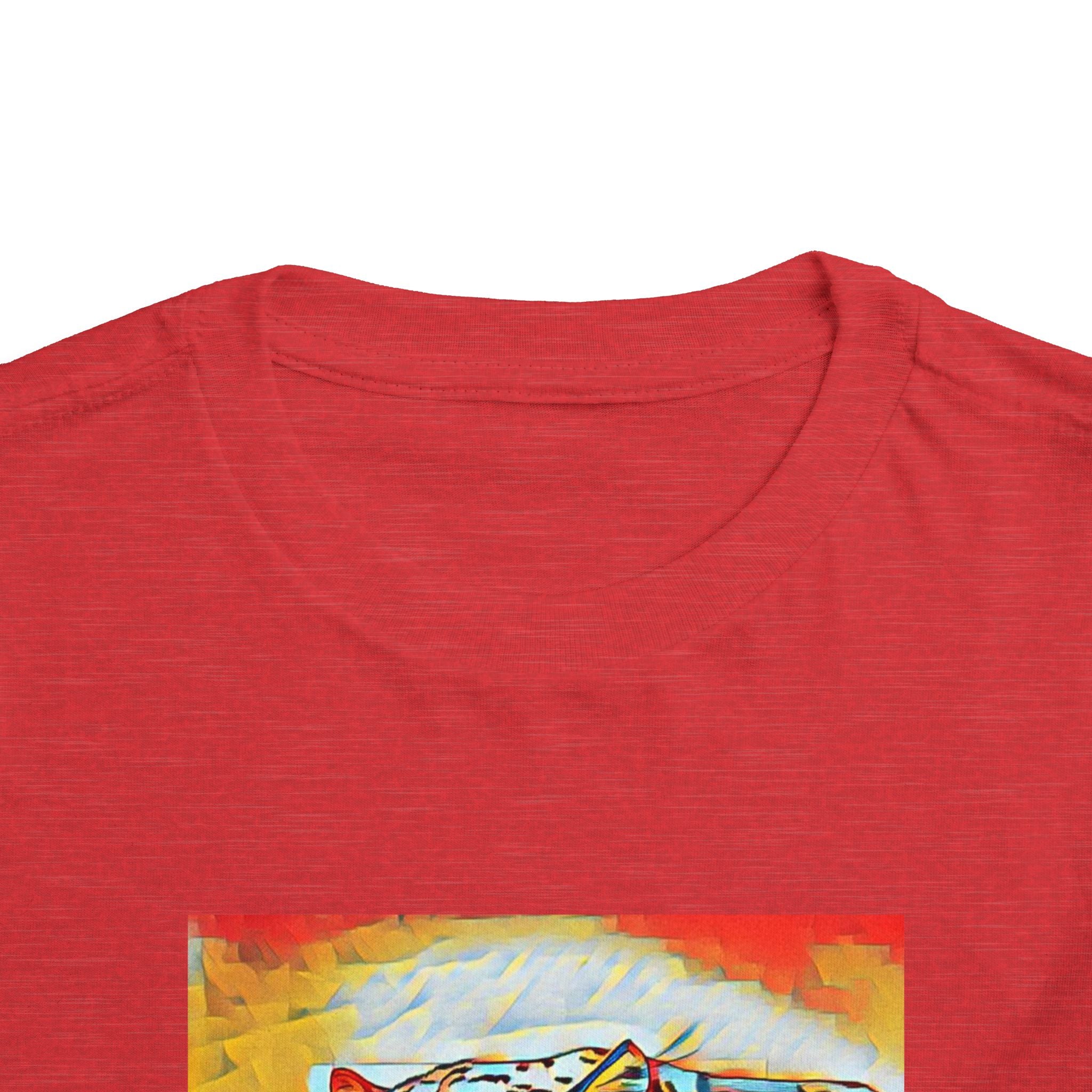 Abstract Leopard Toddler Tee — Colorful Wildlife Art Shirt