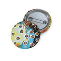 Pin Button — Abstract Colorful Bubble Pattern