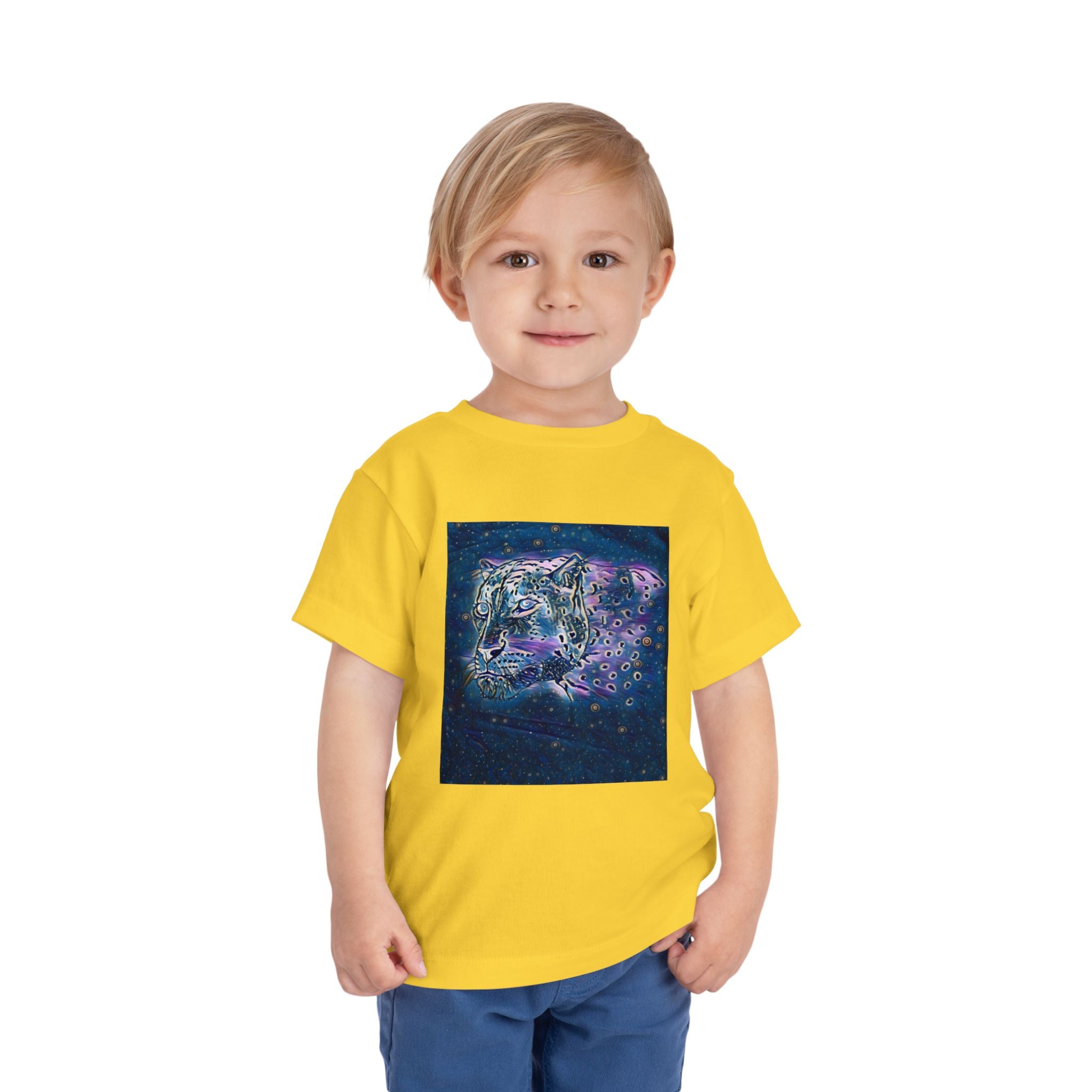 Galaxy Leopard Toddler Tee — Cosmic Animal Print Kids Shirt