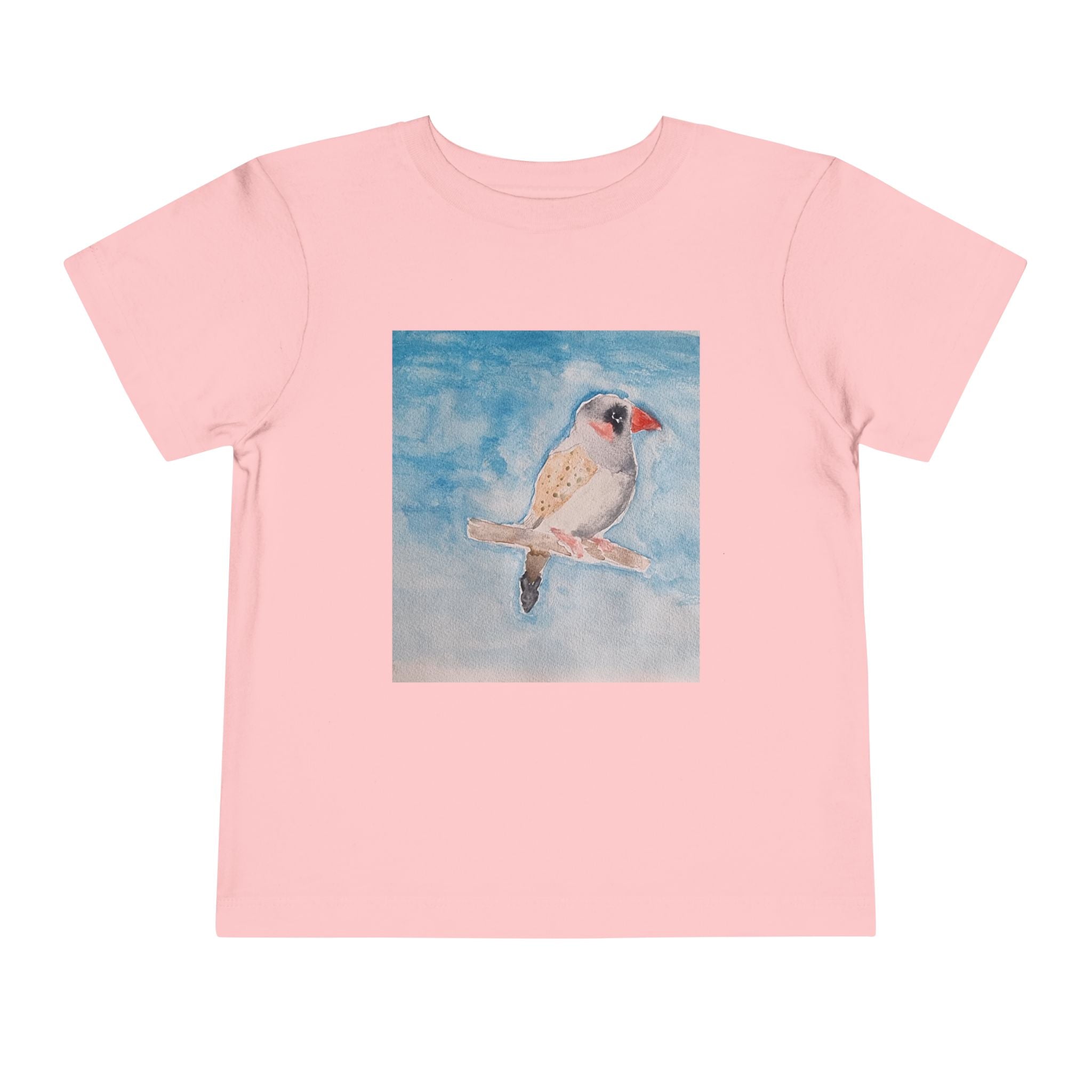 Zebra Finch Watercolor Toddler Tee