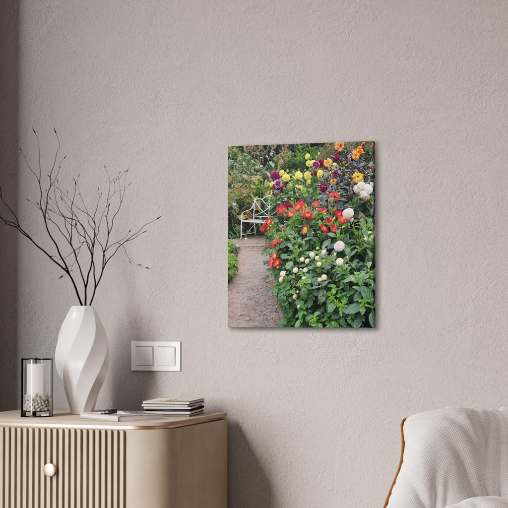 Floral Garden Path Canvas Print — Stretched Wall Art