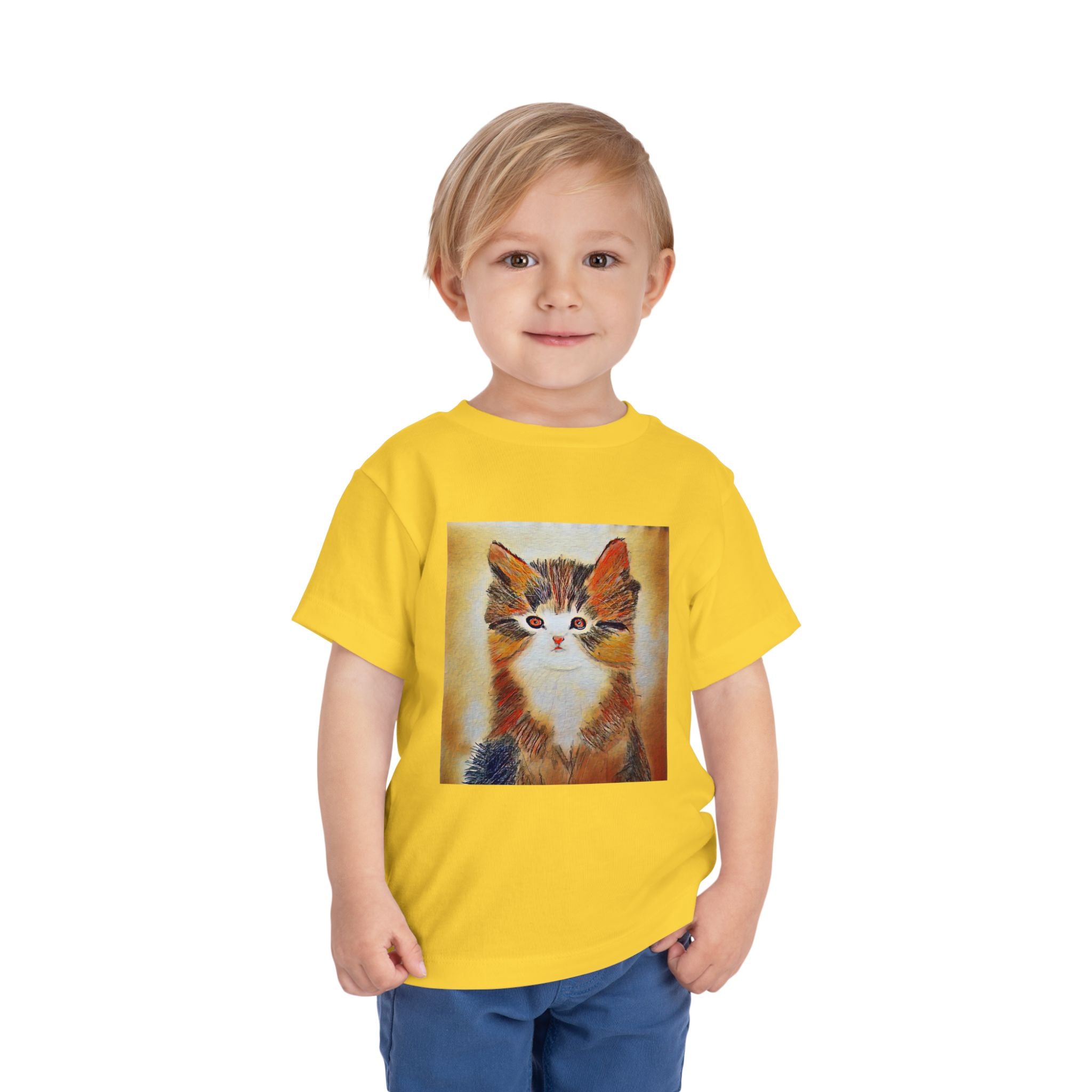 Adorable Watercolor Kitten Toddler Tee