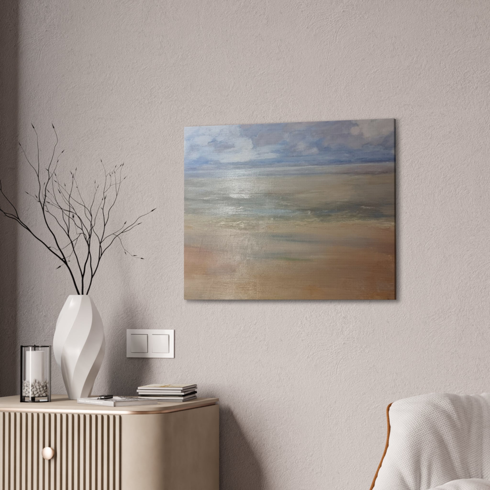 Coastal Serenity Canvas Print | Soft Seascape Wall Art | Beach Home Décor