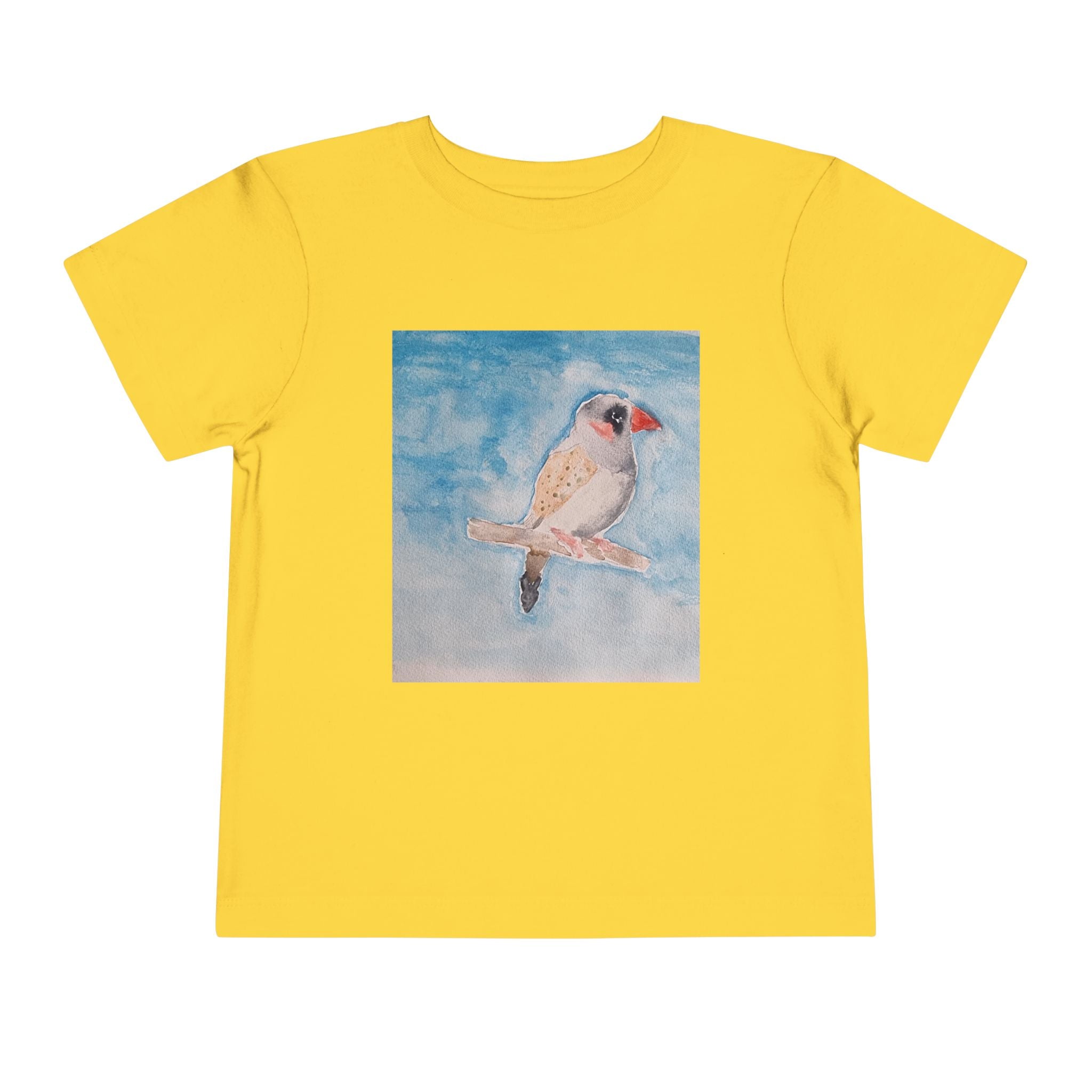 Zebra Finch Watercolor Toddler Tee