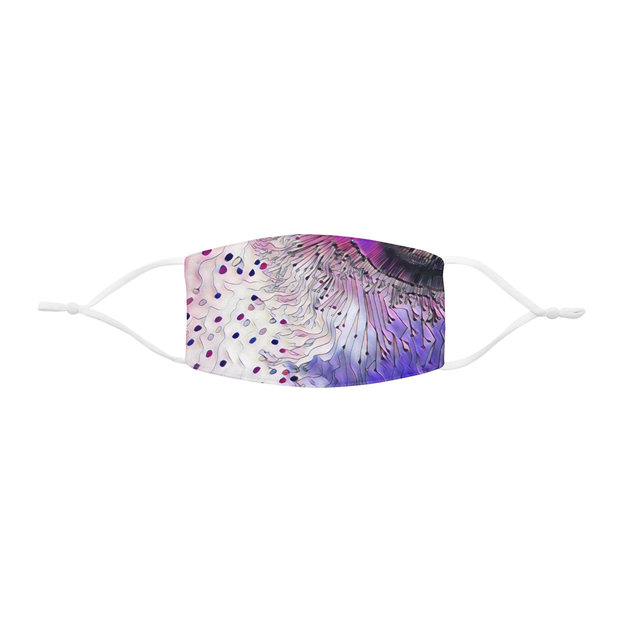 Floral Abstract Purple Face Mask — Snug-Fit Polyester Mask