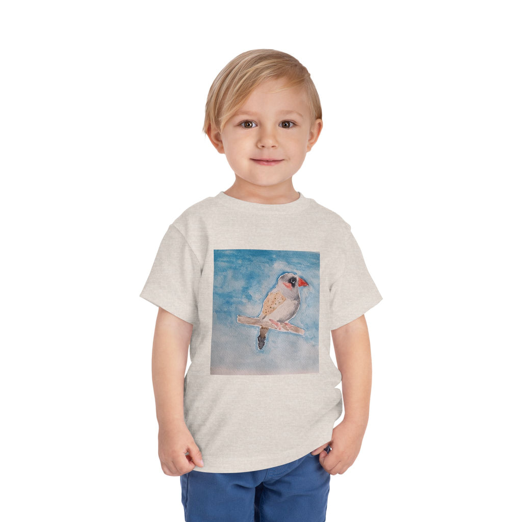Zebra Finch Watercolor Toddler Tee