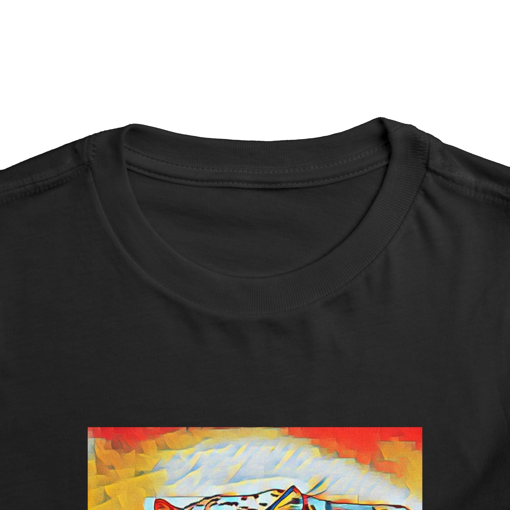 Abstract Leopard Toddler Tee — Colorful Wildlife Art Shirt