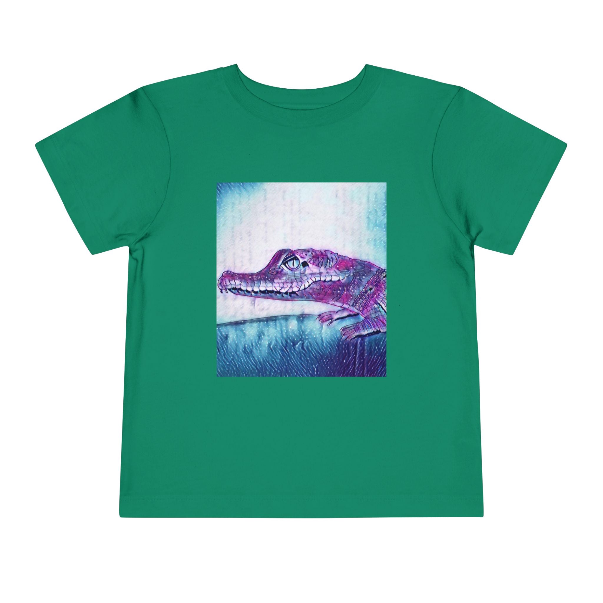 Toddler Tee — Purple Watercolor Alligator Graphic
