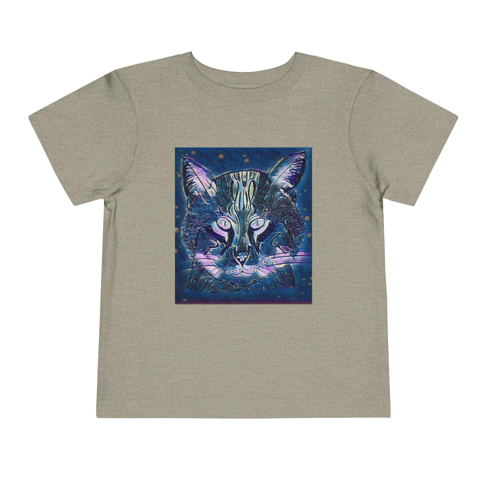 Toddler Tee — Mystical Galaxy Cat Graphic Shirt