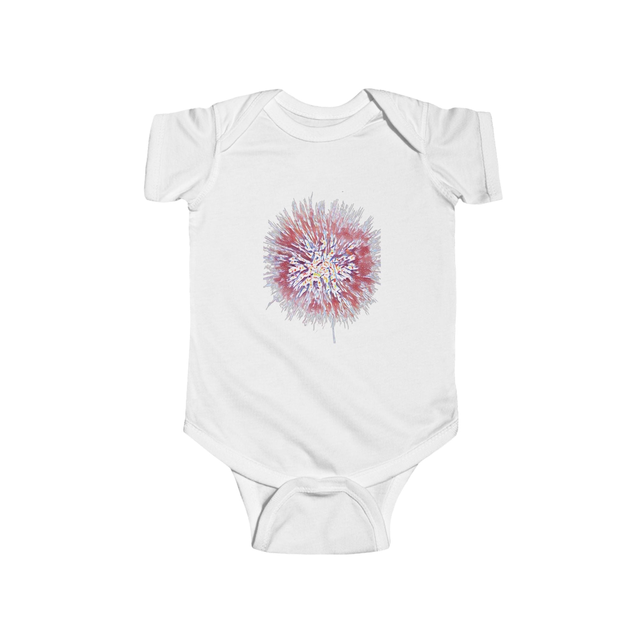 Infant Bodysuit - Watercolor Dandelion Baby Onesie, Soft Floral Newborn Gift