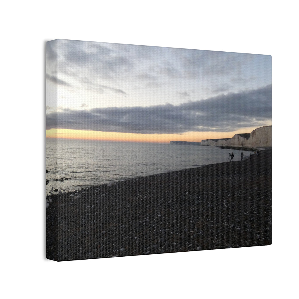 Coastal Sunset at Beachy Head Canvas Print — Seaside Cliffscape Wall Art