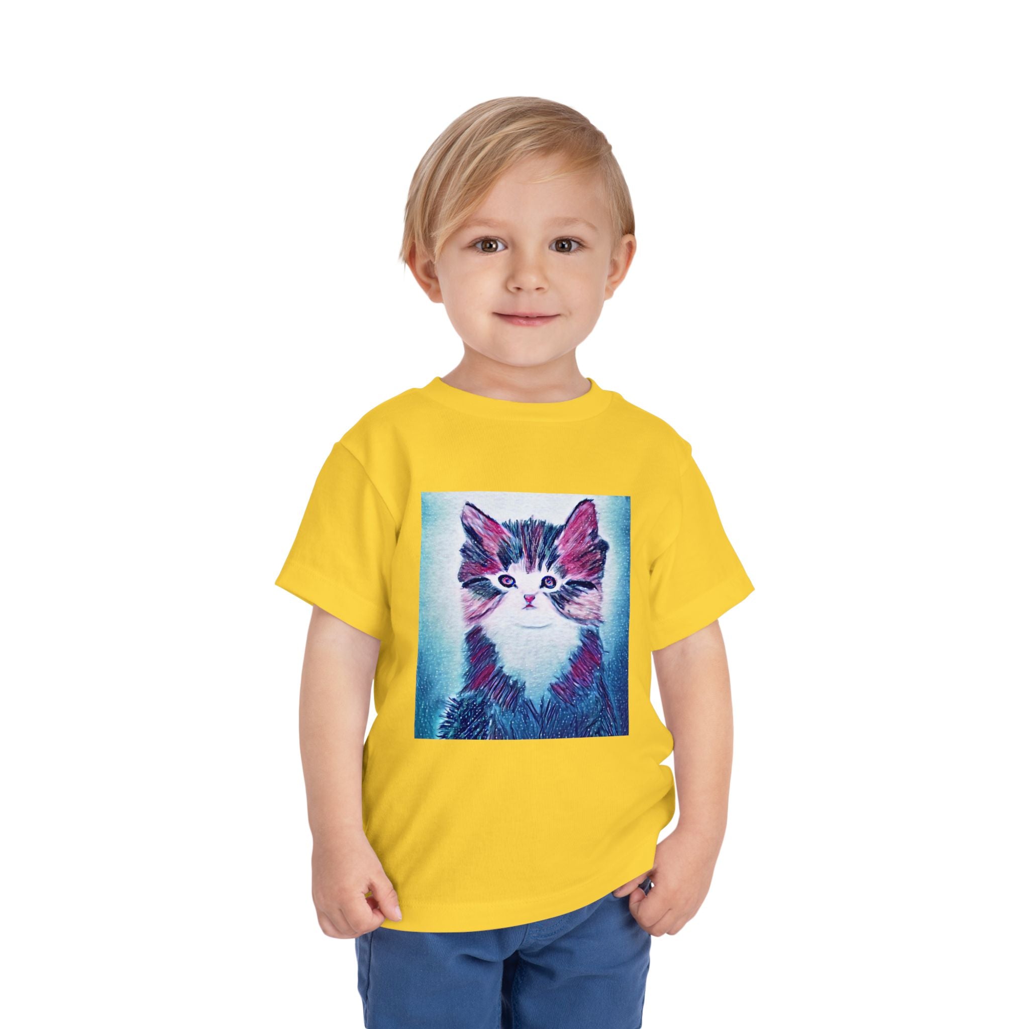 Cute Watercolor Kitten Toddler Tee