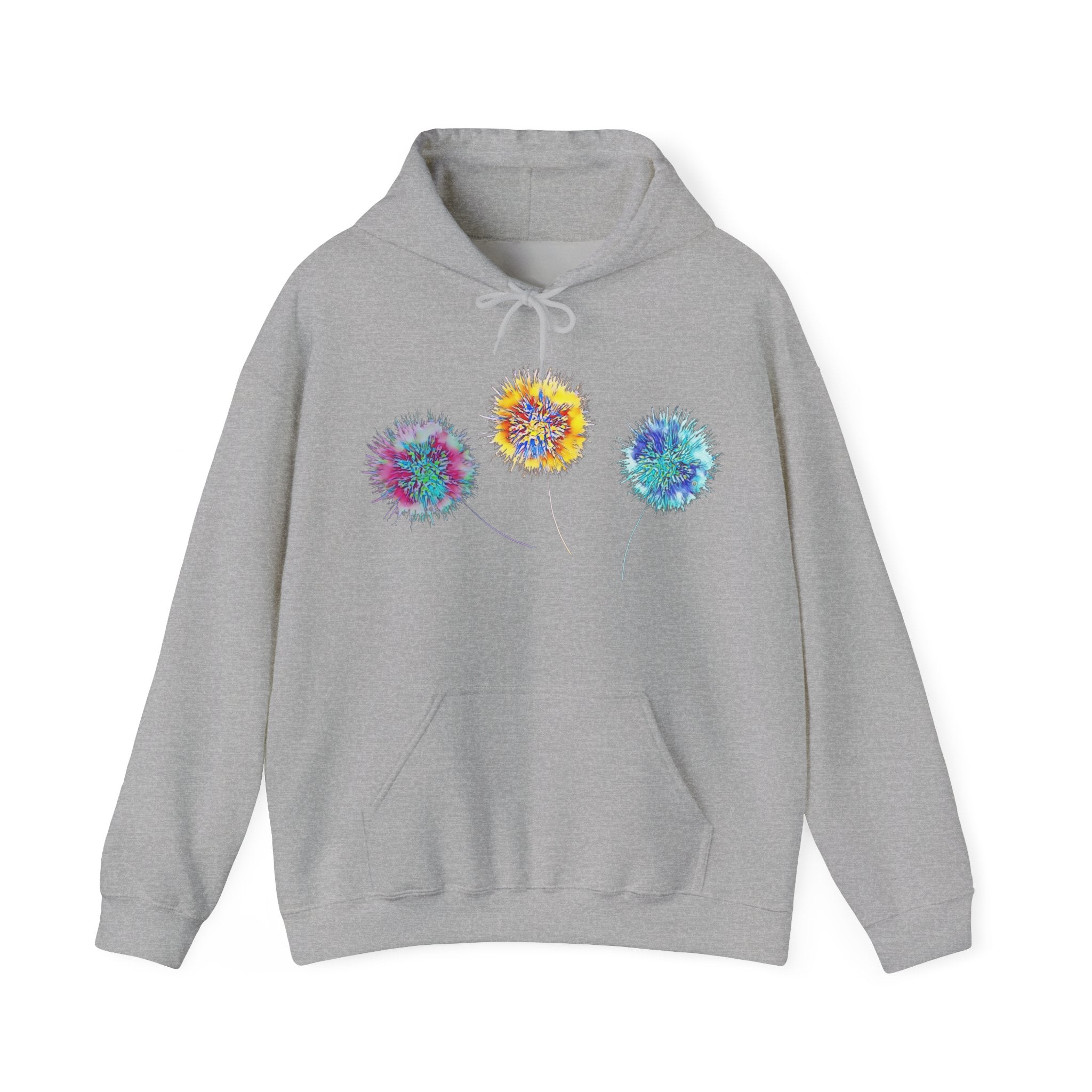Colorful Floral Hoodie - Vibrant Floral Art Pullover